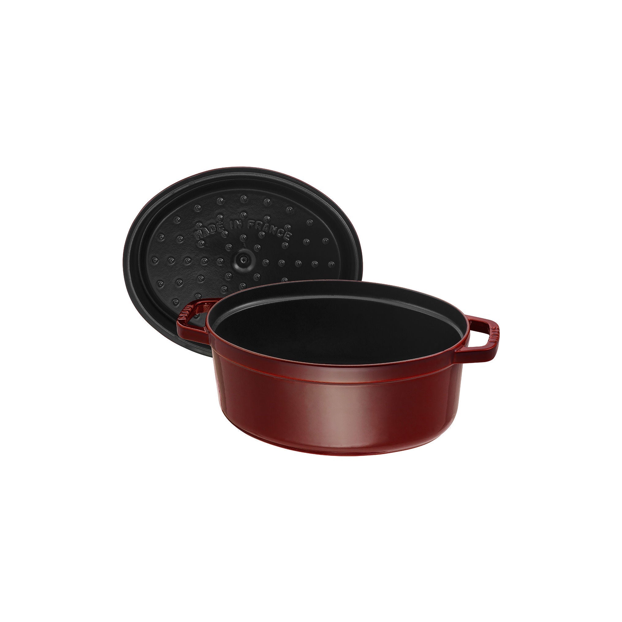 STAUB La Cocotte 5.5 L Cast Iron Oval Cocotte, Grenadine-Red-2