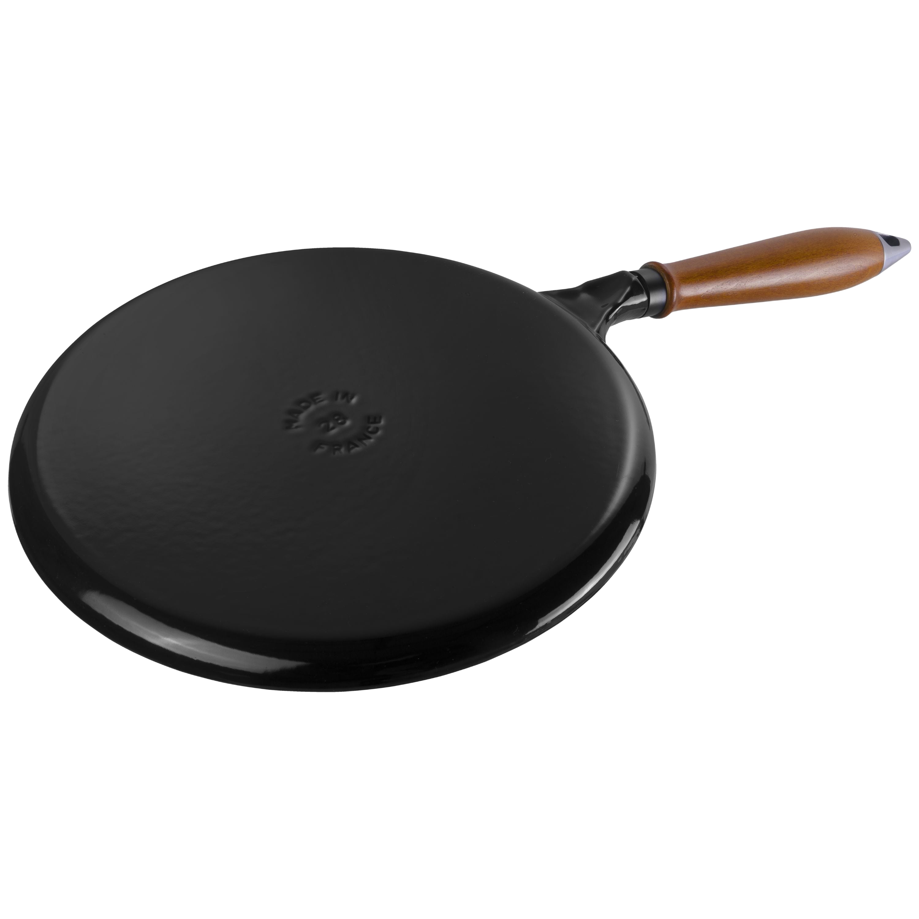 STAUB Pans 28 cm Cast Iron Pancake Pan With Wooden Handle-1