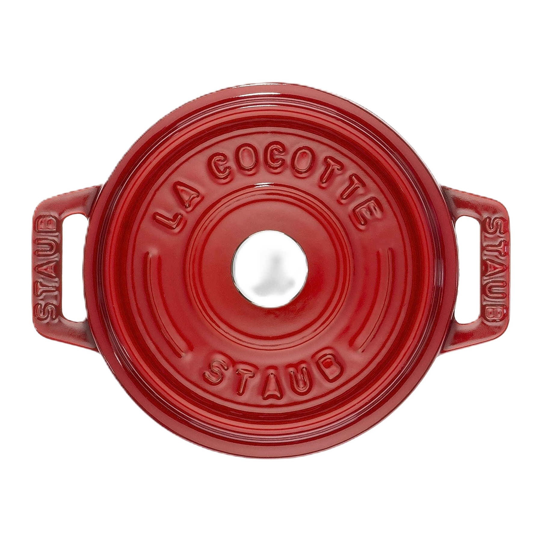 STAUB La Cocotte 250 mL Cast Iron Round Mini Cocotte, Cherry