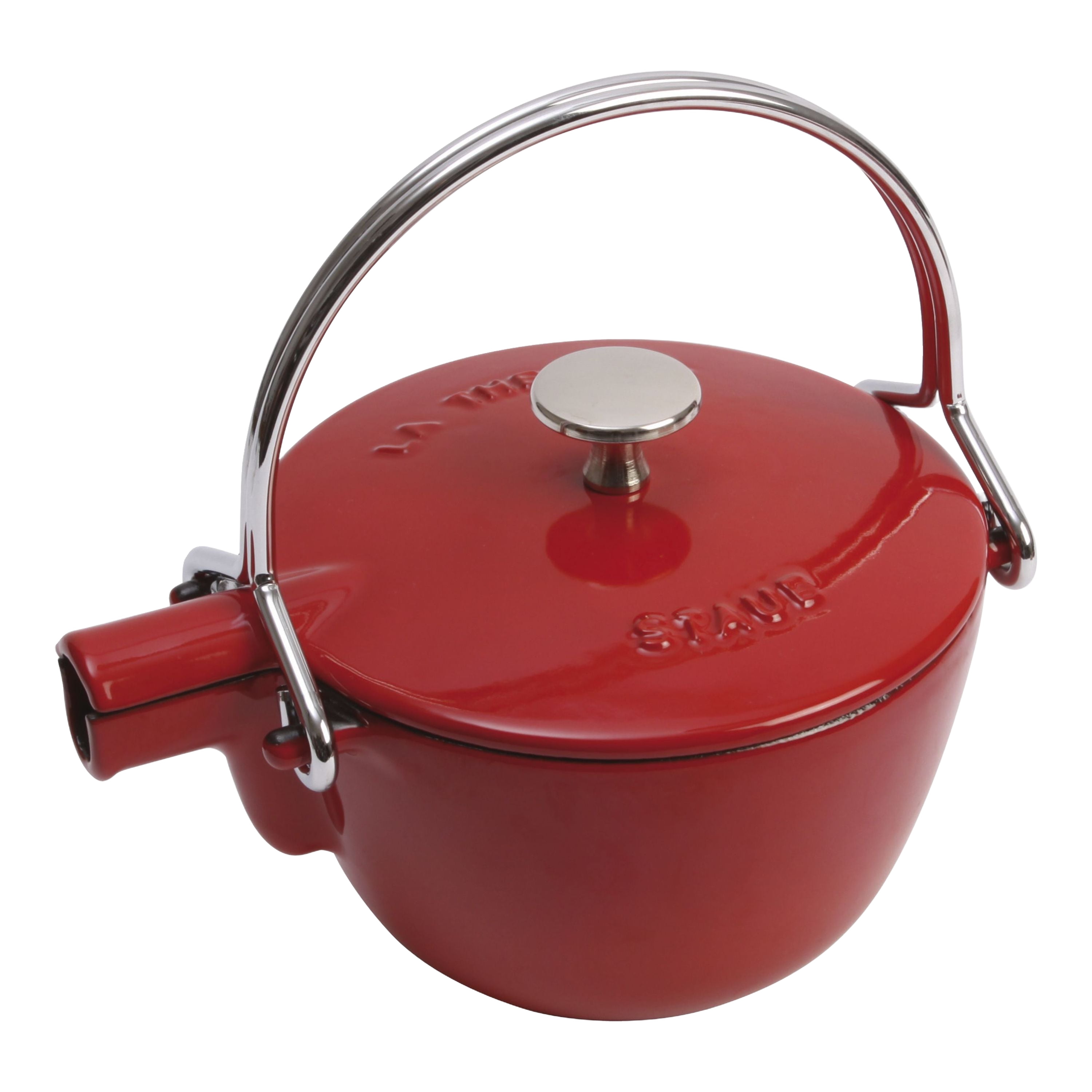 STAUB Specialities 1.1 L Teapot – Cherry Red, Cast Iron, Elegant & Durable-0