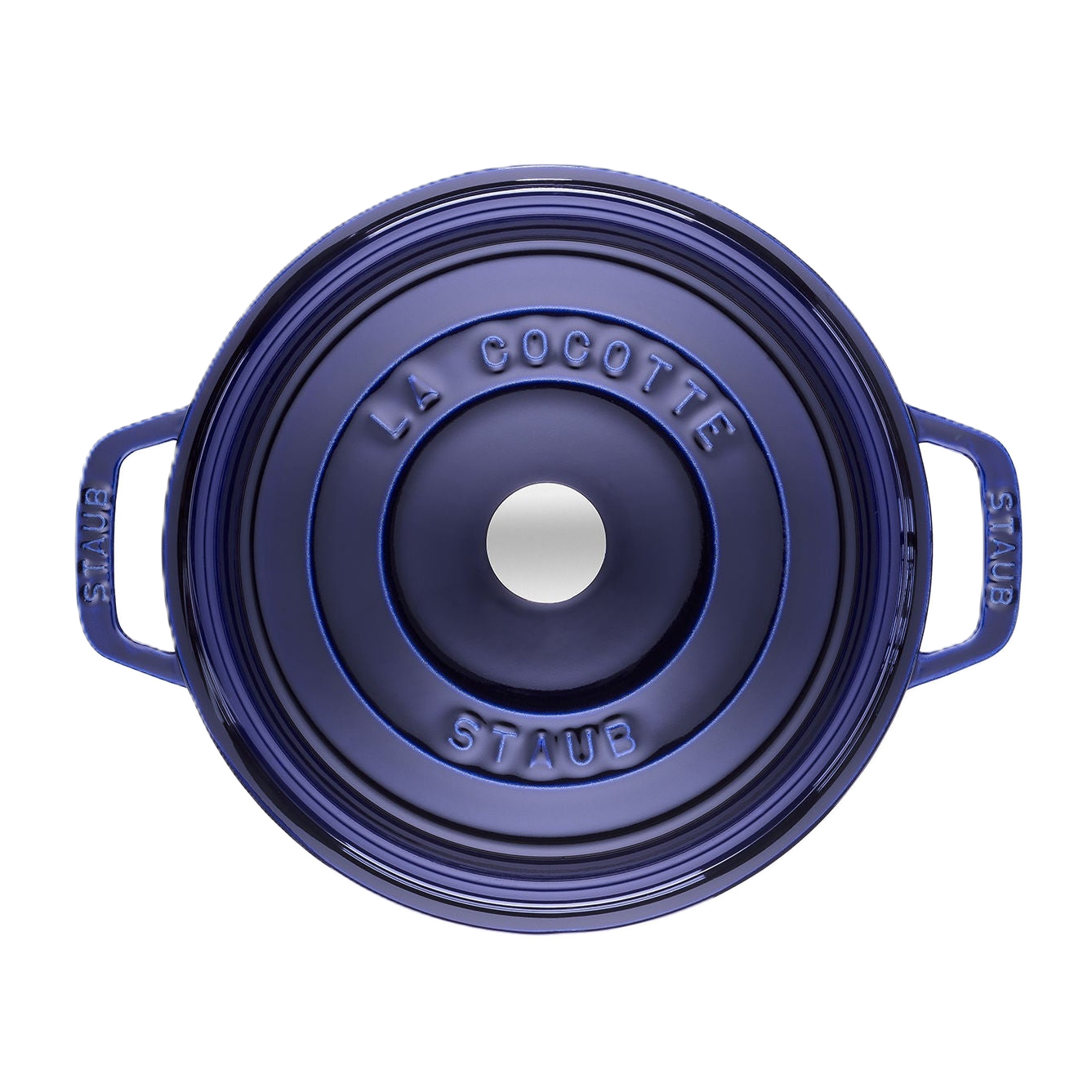 STAUB La Cocotte 6.75 L Cast Iron Round Cocotte, Dark-Blue