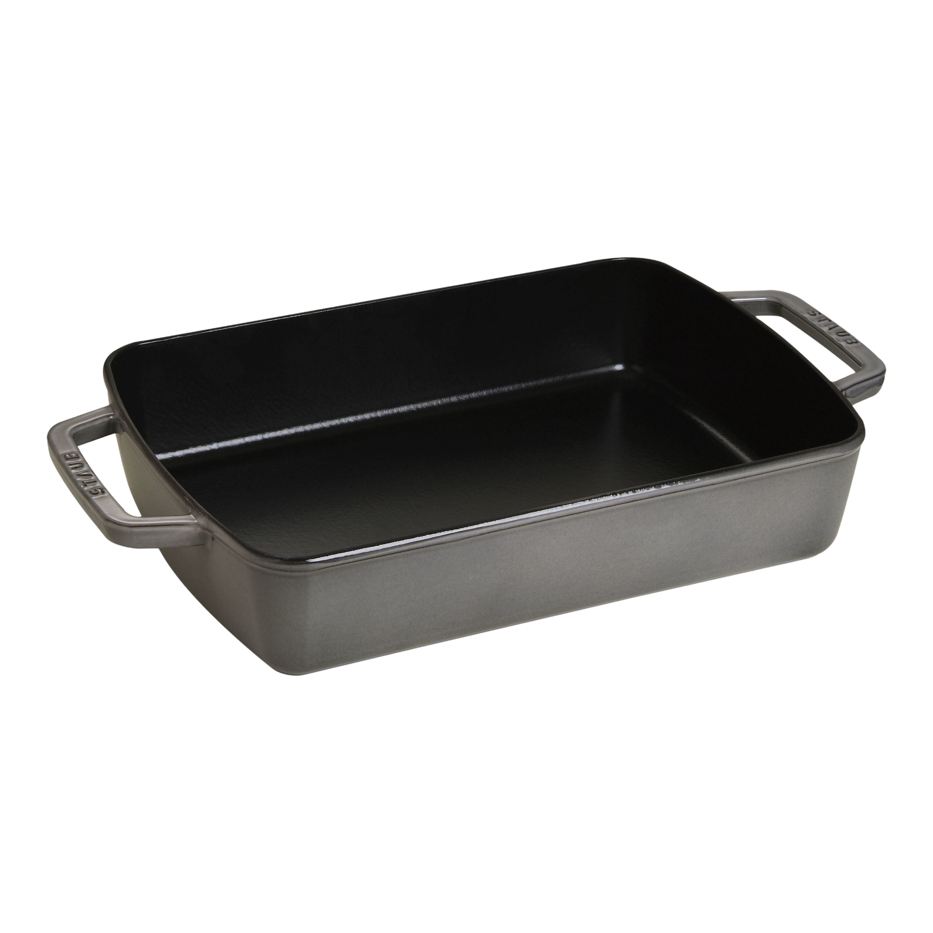 STAUB Specialities 3.25 L Cast Iron Rectangular Roasting And Baking Pan, Graphite-Grey-0