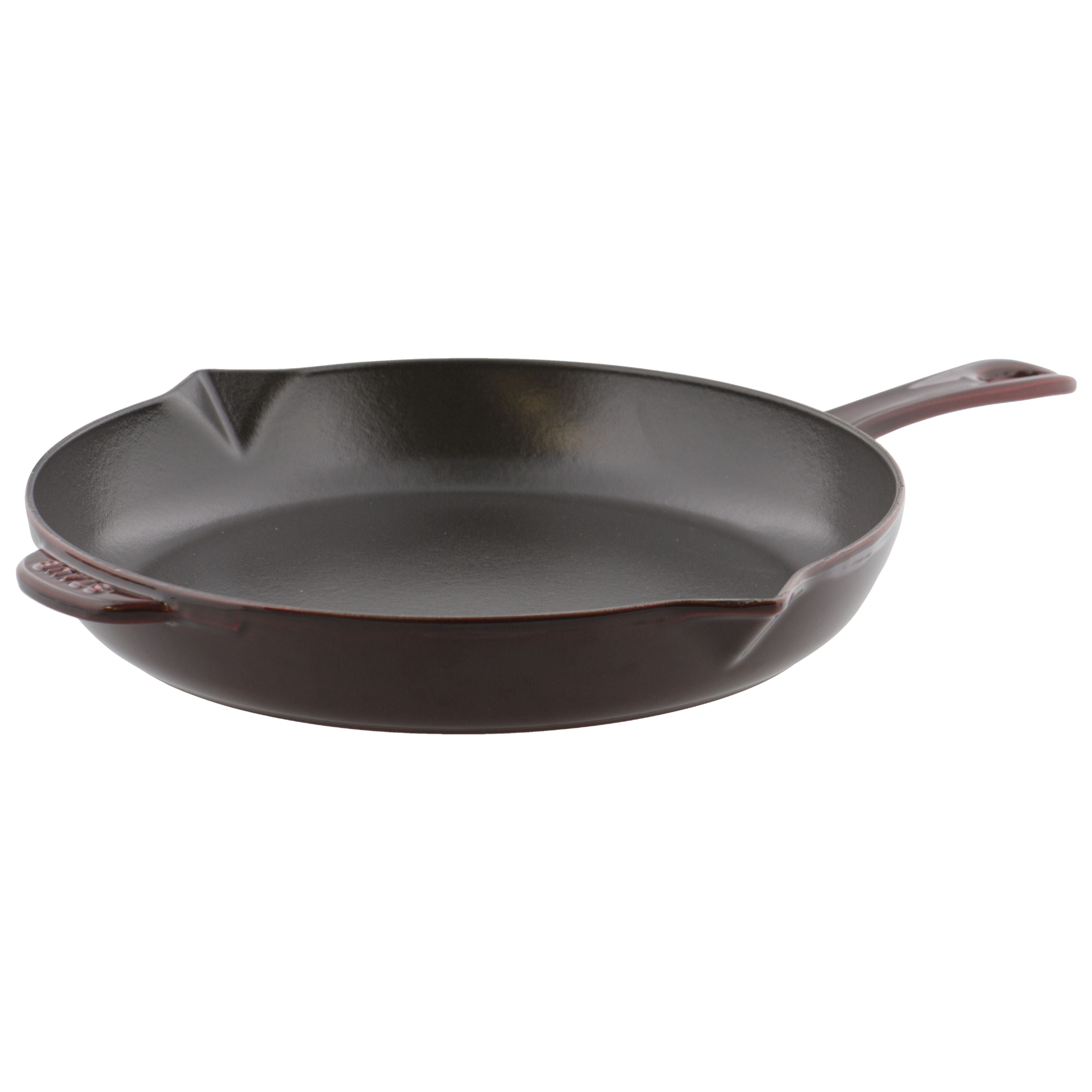 STAUB Pans 26 cm / 10 inch Cast Iron Frying Pan, Grenadine-Red-0
