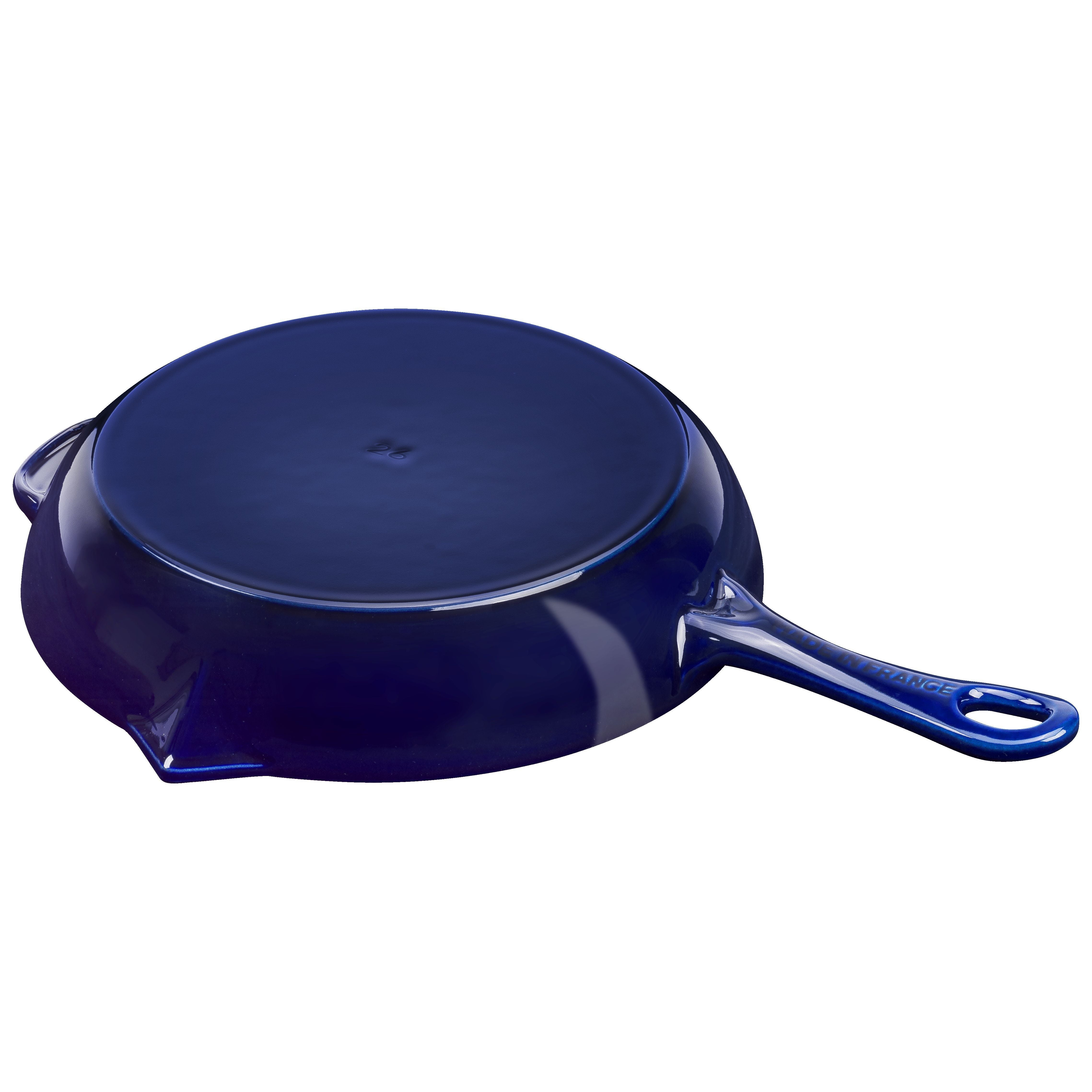 STAUB Pans 26 cm / 10 inch Cast Iron Frying Pan, Dark-Blue