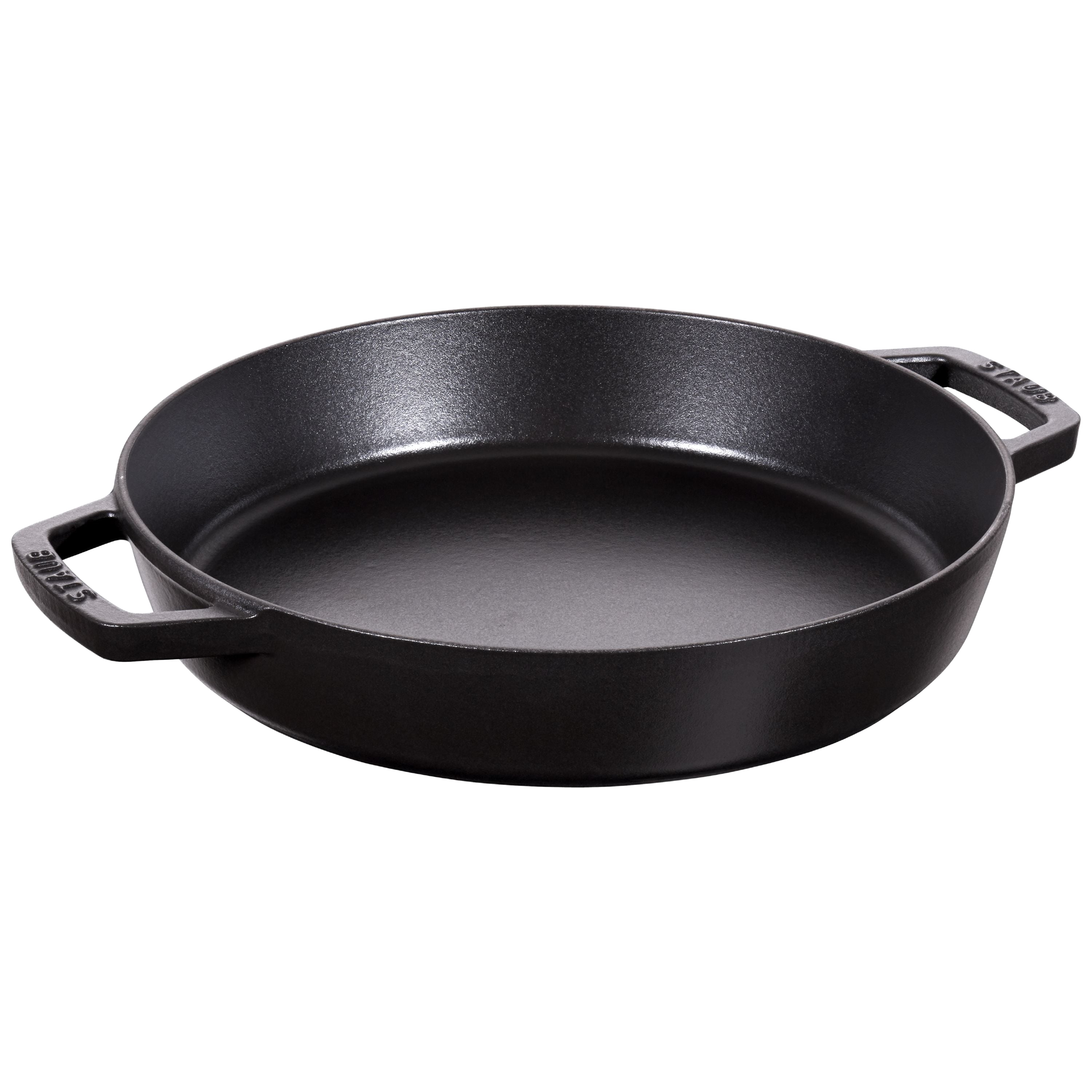 STAUB Pans 34 cm Cast Iron Double Handle Skillet, Black-0