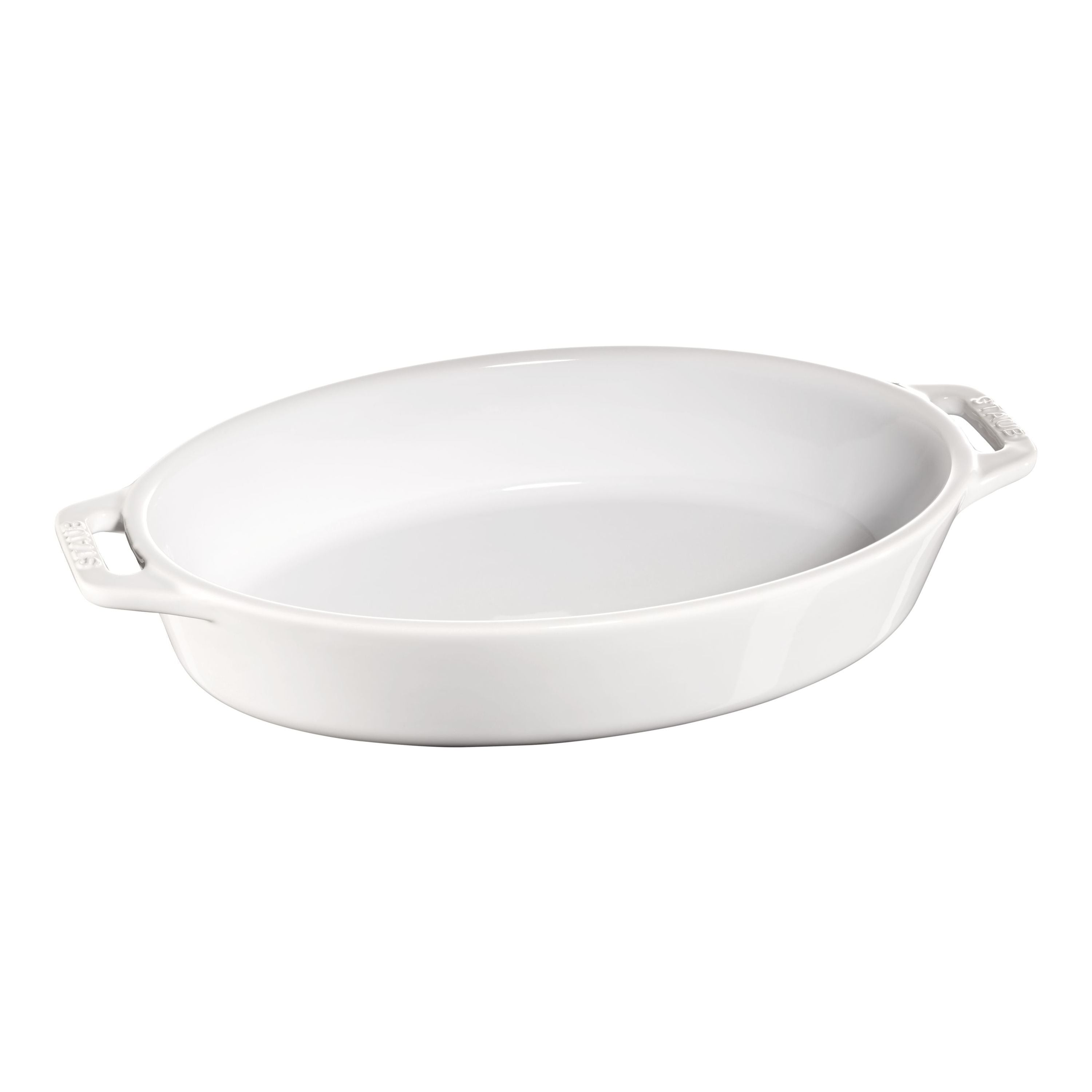 STAUB Ceramique 1 L Ceramic Oval Baking Dish, White-0