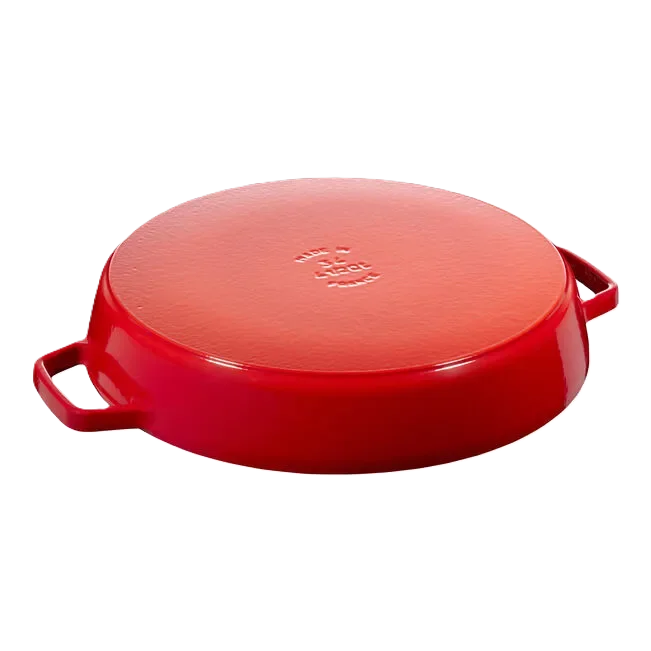 STAUB Pans 20 cm / 8 inch Cast Iron Frying Pan With 2 Handles, Cherry