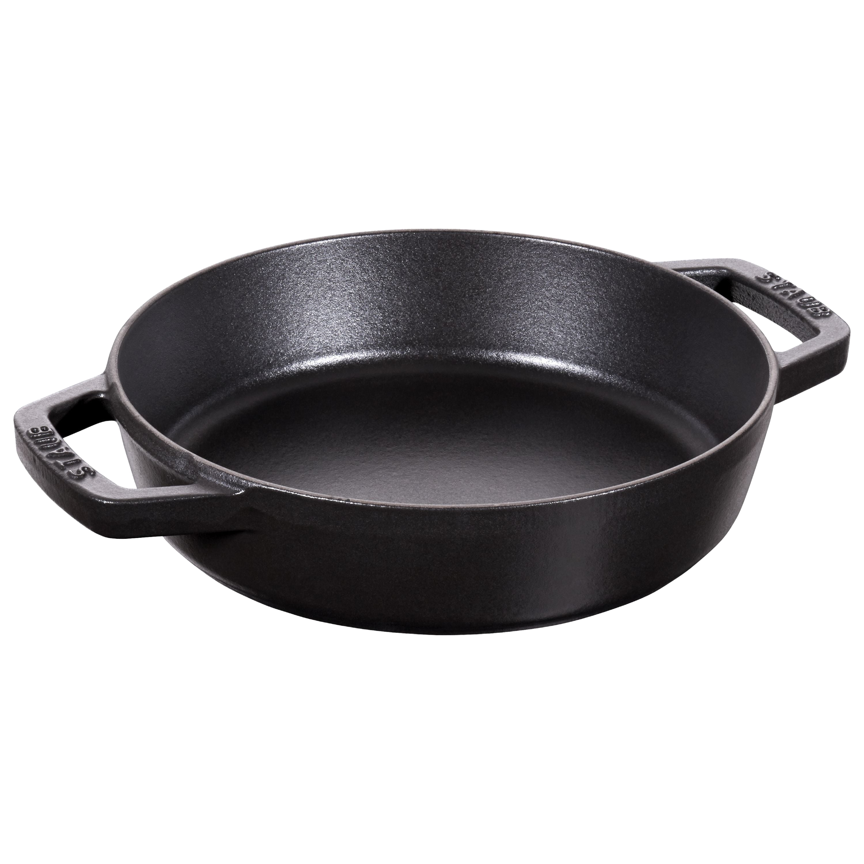 STAUB Pans 20 cm / 8 inch Cast Iron Double Handle Skillet, Black-0