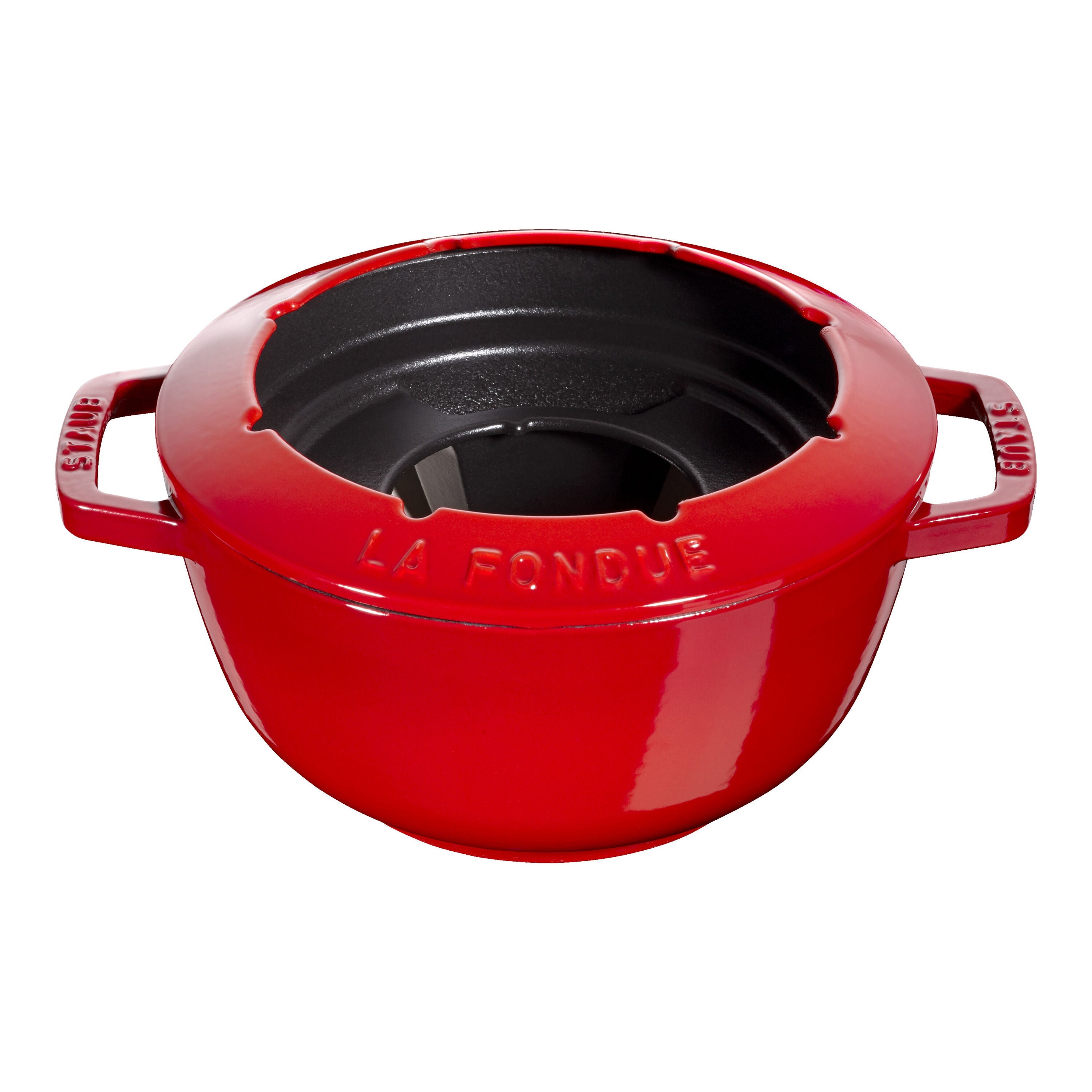 STAUB Specialities  Cast Iron Fondue Set, Cherry-3