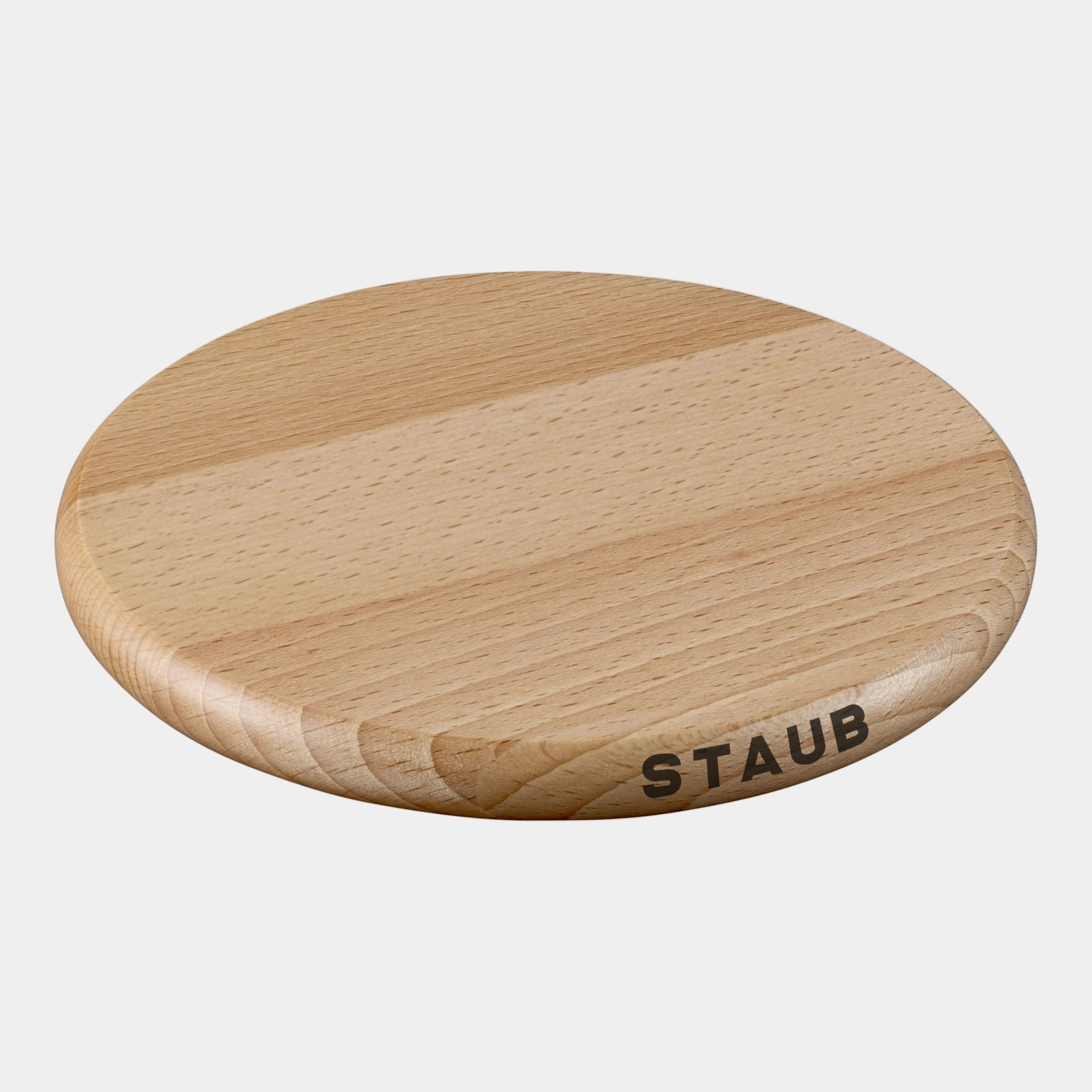 STAUB Specialities Round Beech Trivet Magnetic, brown, designed for Staub Cocottes, heat-proof up to 250°C, 16 cm.