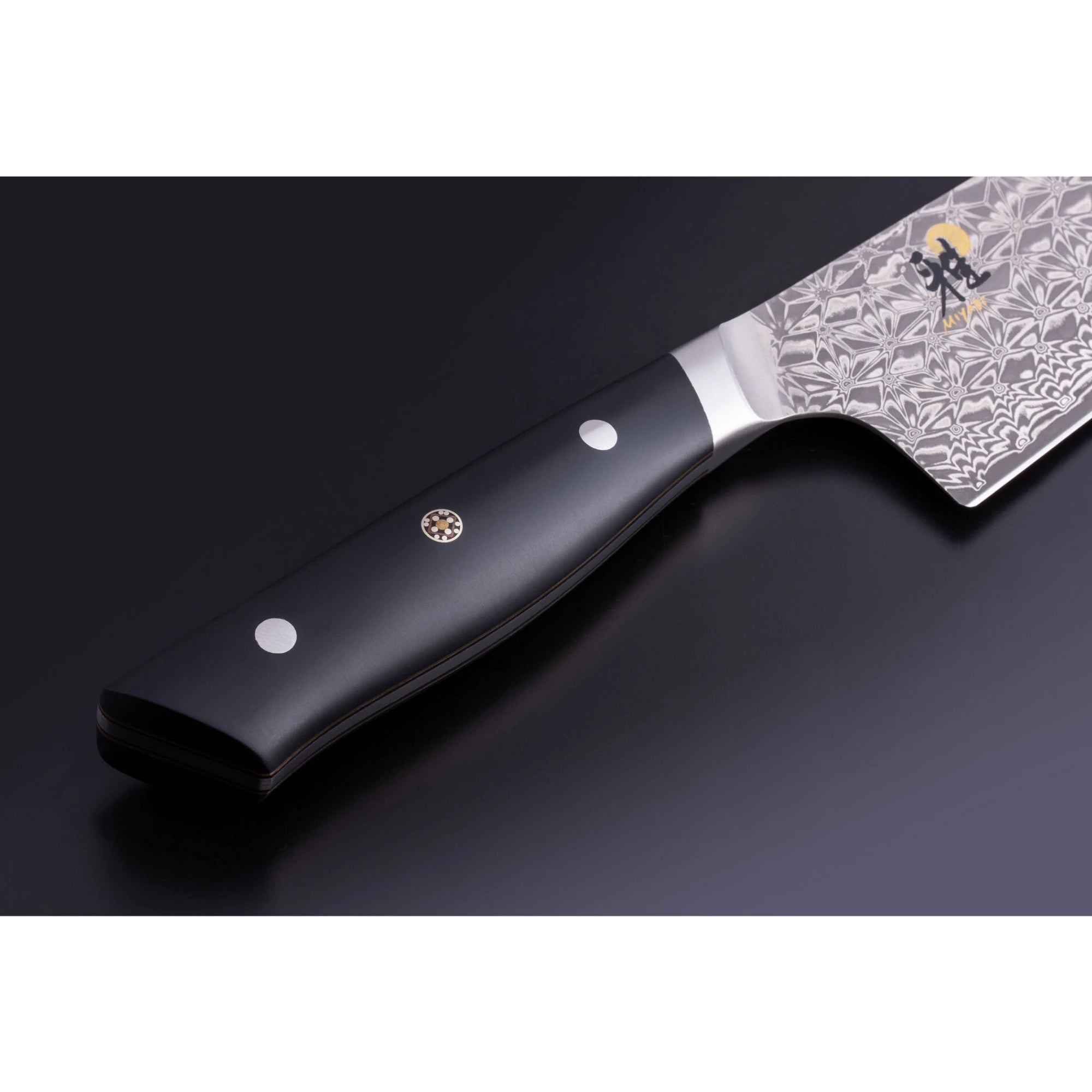 Miyabi Hibana 800DP 8″ Gyutoh – FC61 Steel, 49‑Layer Spark Damascus, Ergonomic Triple‑Riveted Handle