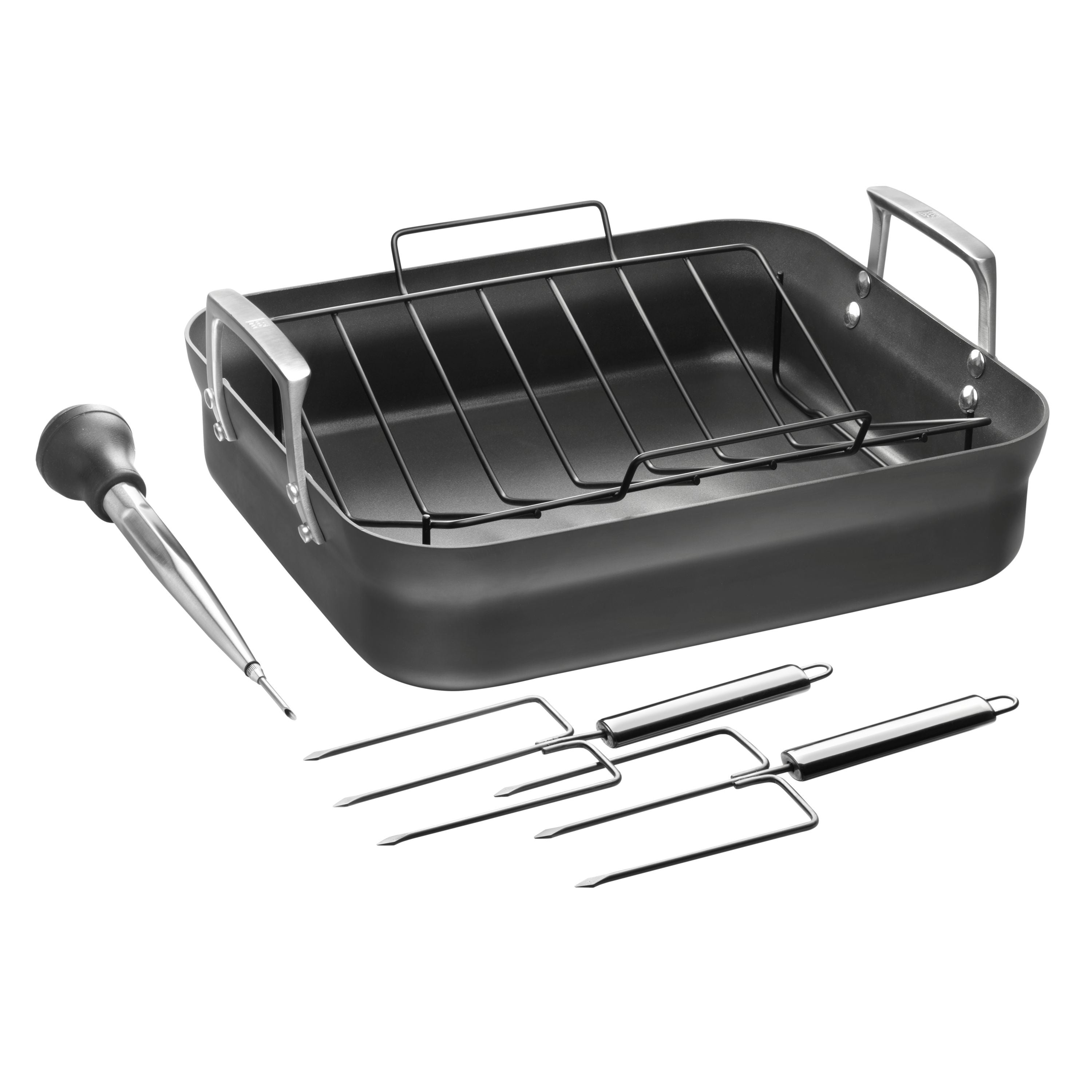 ZWILLING Motion 41 X 36 cm Aluminum Rectangular Roaster, Black
