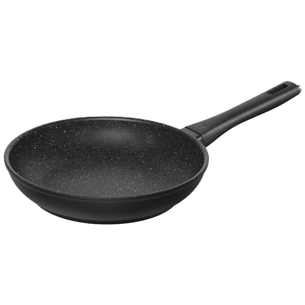 Black wok pan on a white background