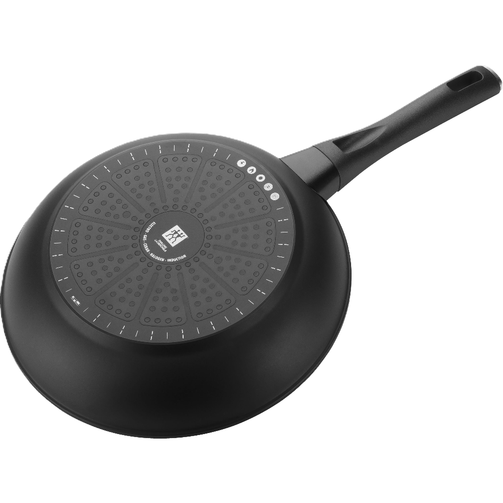 Zwilling black fry pan down view