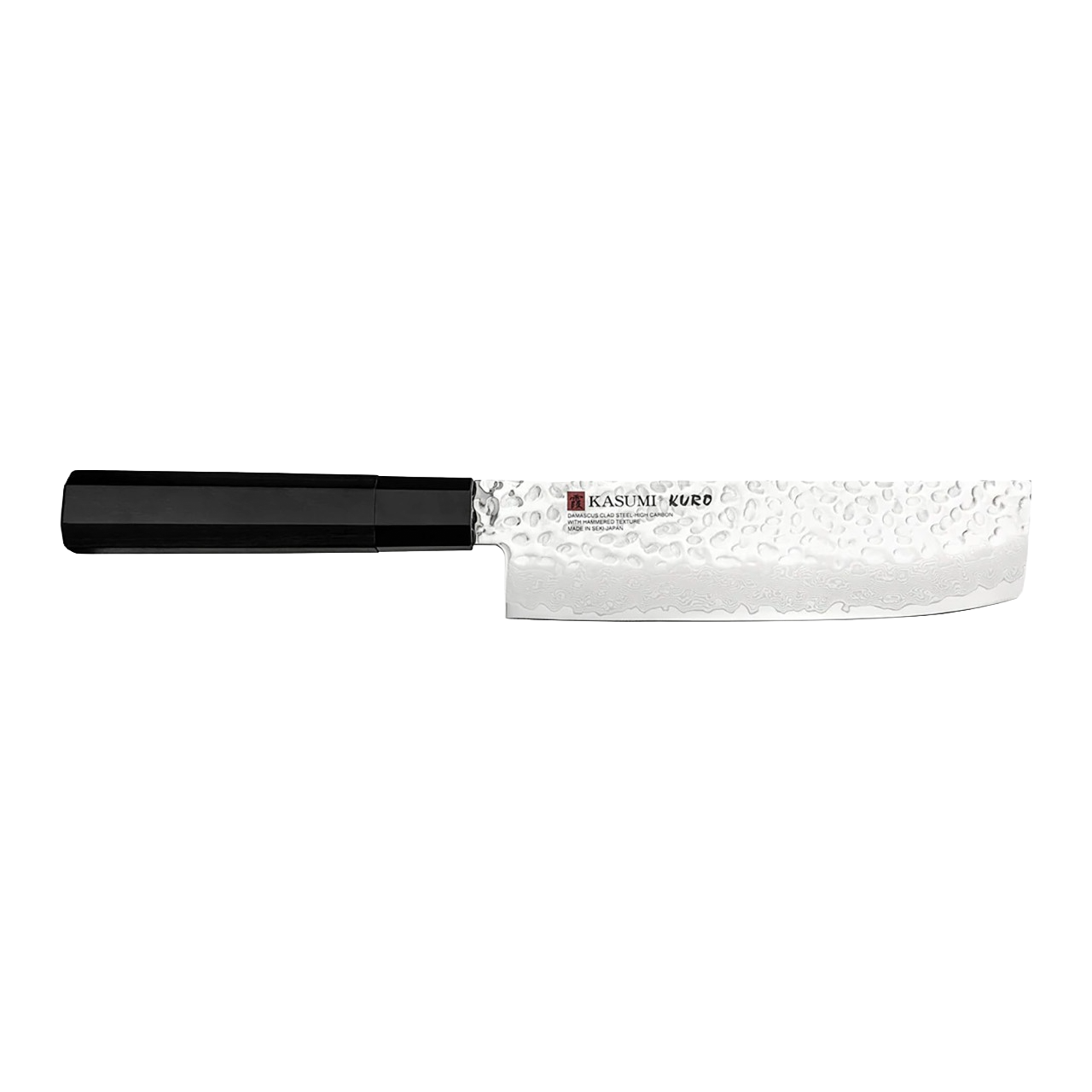 Kasumi Kuro Nakiri Vegetable Knife 16.5cm / 6.5" - Damascus, Made in Japan