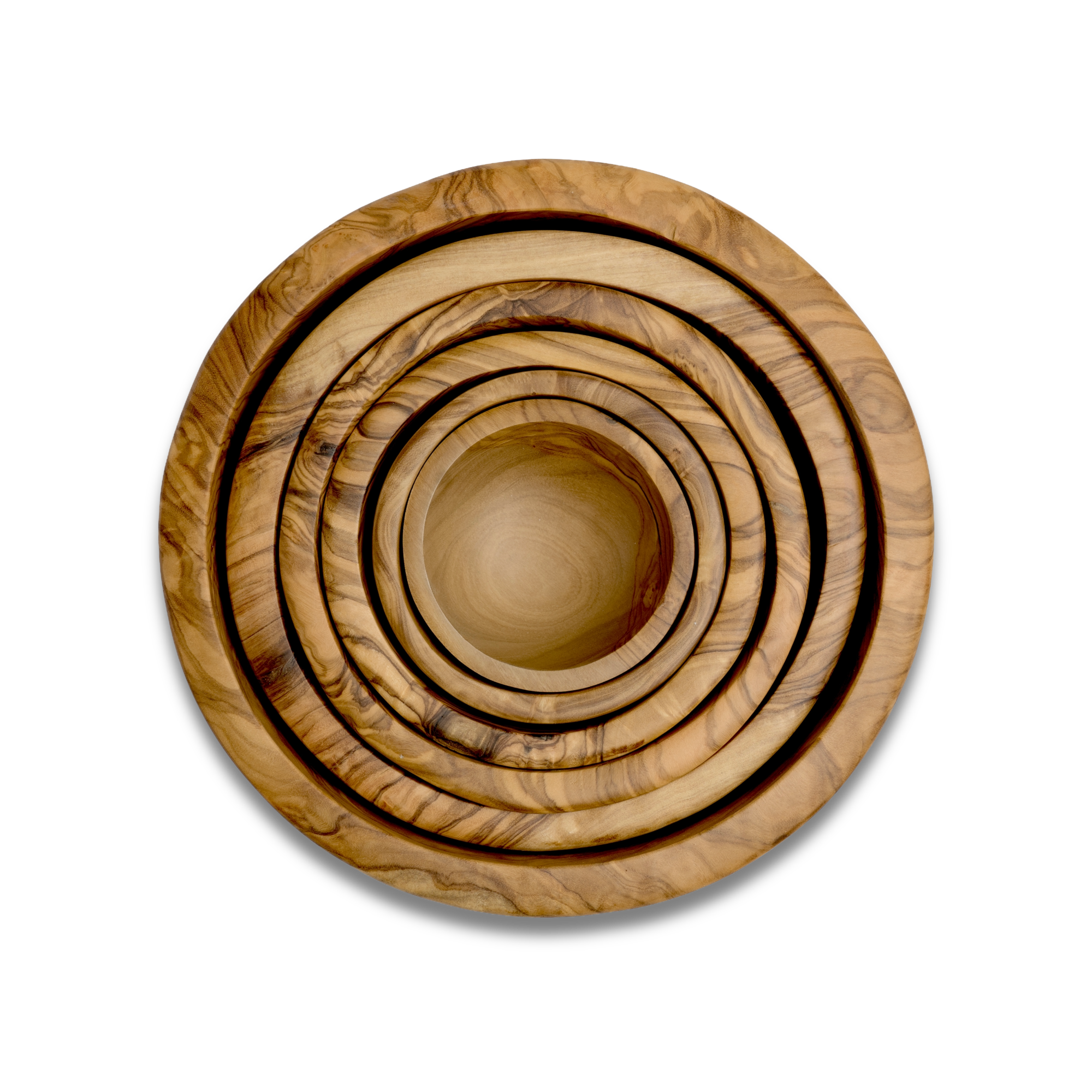 Berard Olivewood Set of 6 Nesting Bowls – FSC Certified, Handcrafted in France