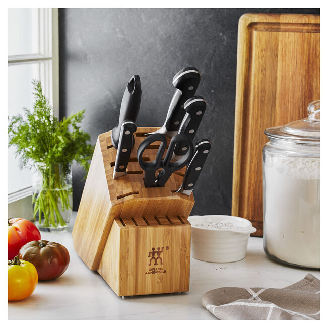 ZWILLING Pro 7 Piece, Knife Block Set, Bamboo