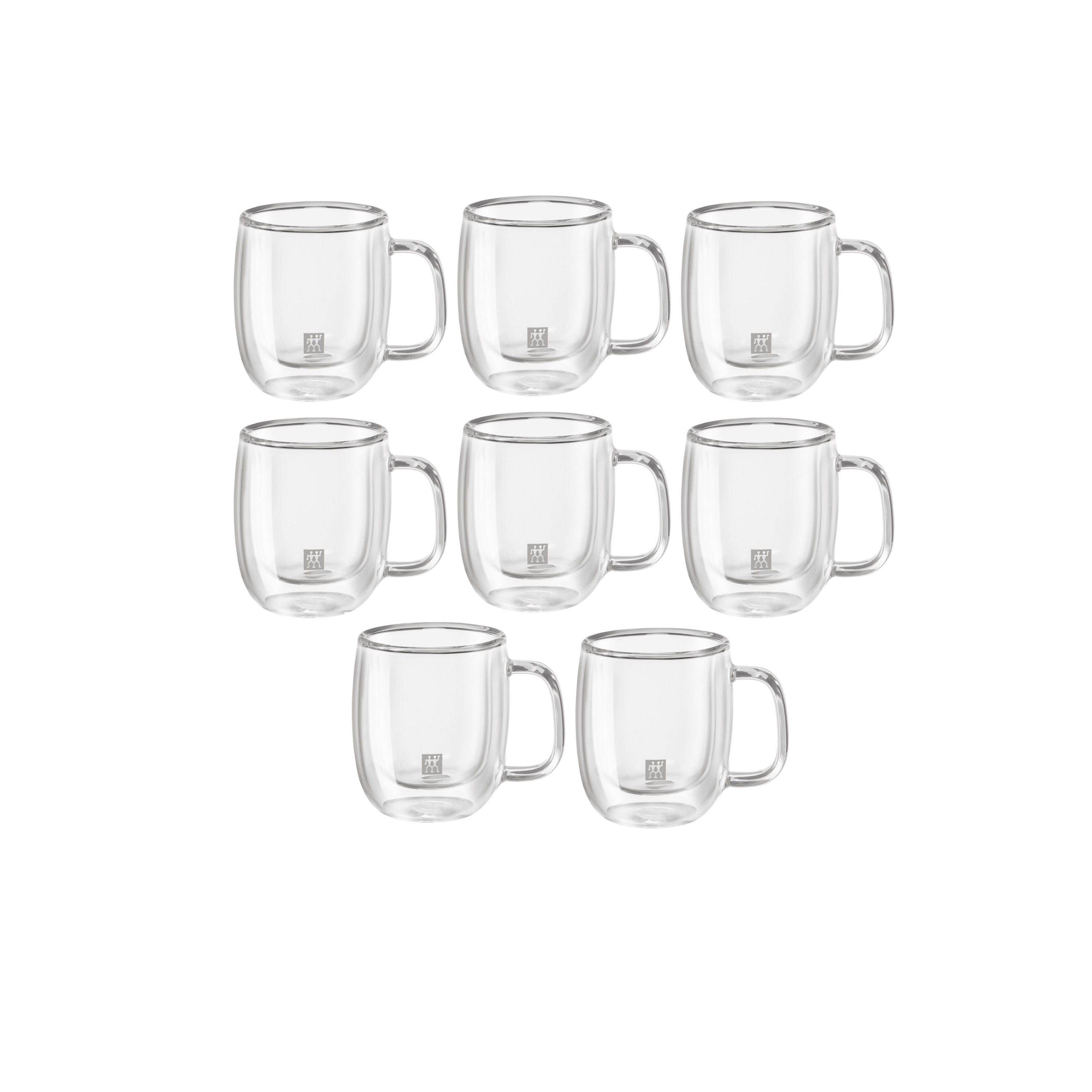 ZWILLING Sorrento Plus 8 Piece Espresso Mug Set - Value Pack, Transparent