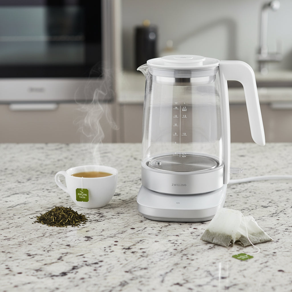 ZWILLING Enfinigy 1.7 L Glass Programable Electric Kettle - Silver