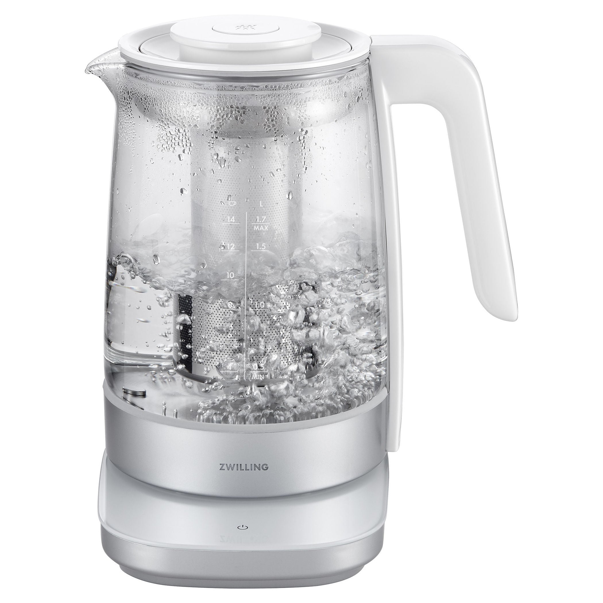 ZWILLING Enfinigy 1.7 L Glass Programable Electric Kettle - Silver