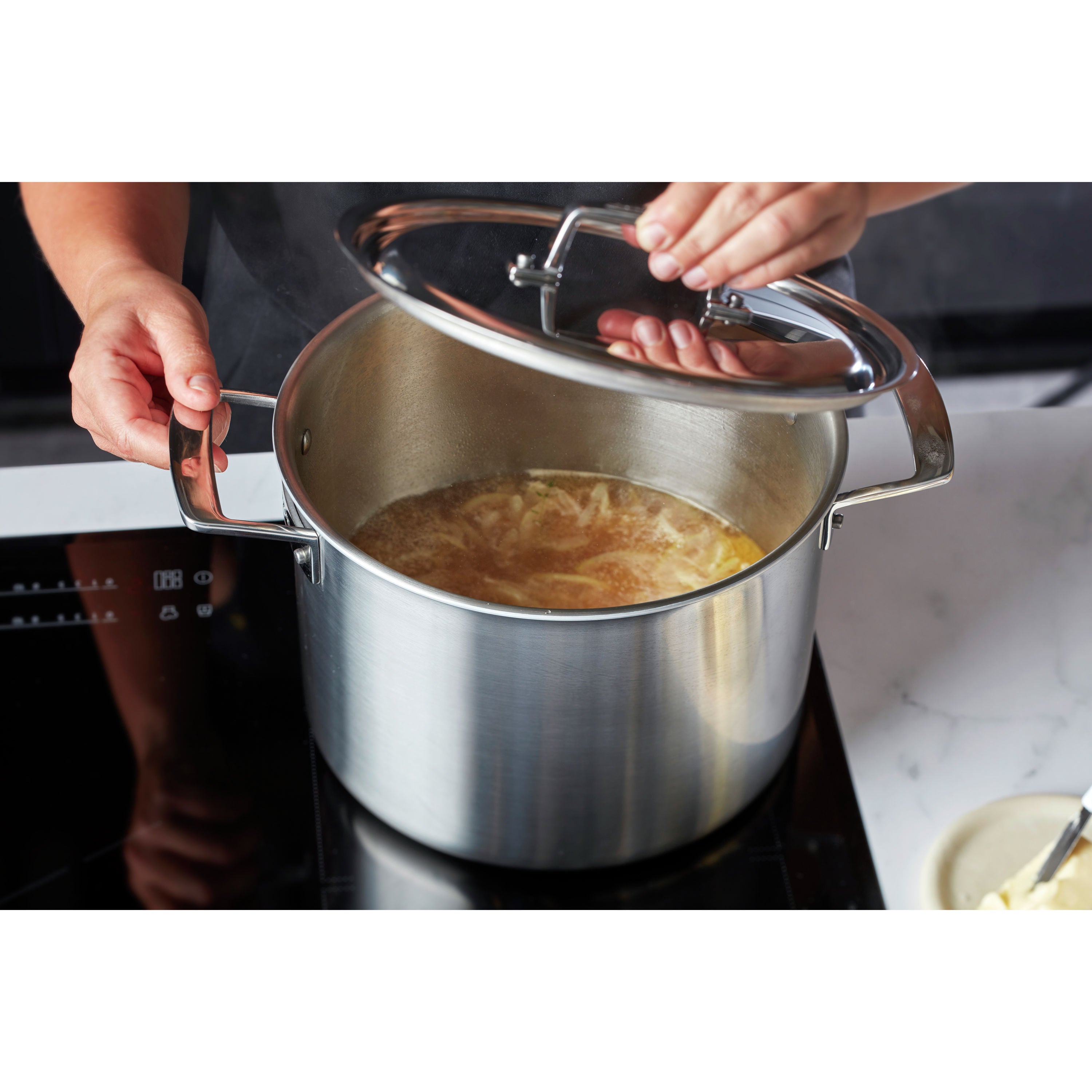 DEMEYERE Essential 5 7.5 L 18/10 Stainless Steel Stock Pot