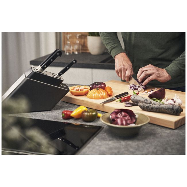 ZWILLING Pro 7-Piece Self-Sharpening Knife Block Set – Anthracite