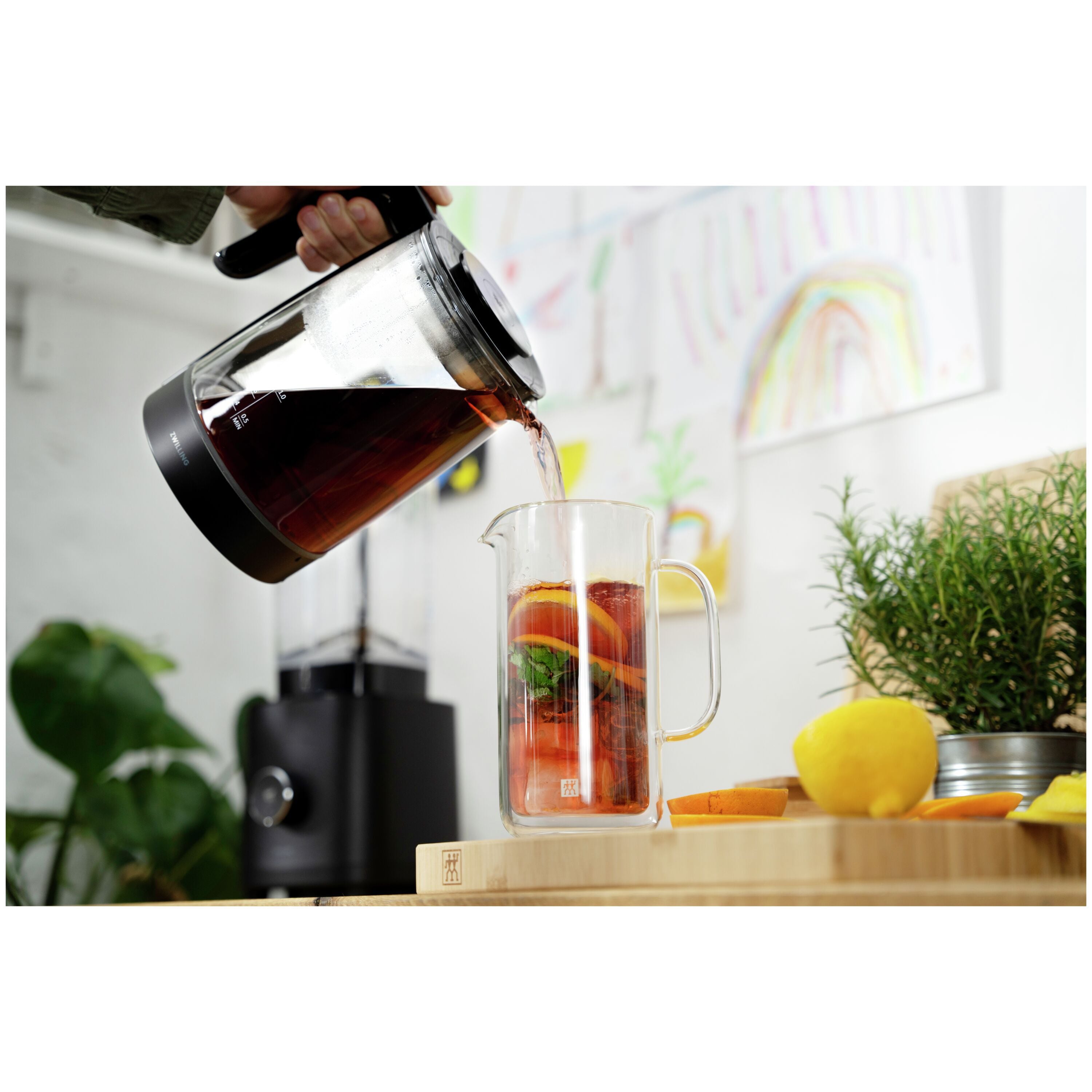 ZWILLING Enfinigy 1.7 L Glass Programable Electric Kettle, Black