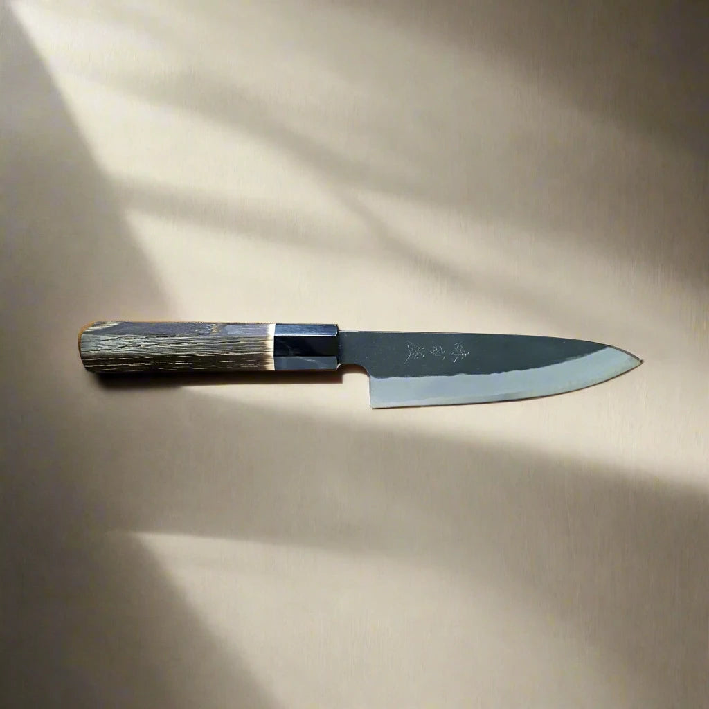 Hinoura Ajikataya Petty Knife 150mm – Kurouchi Finish, White #2 Steel