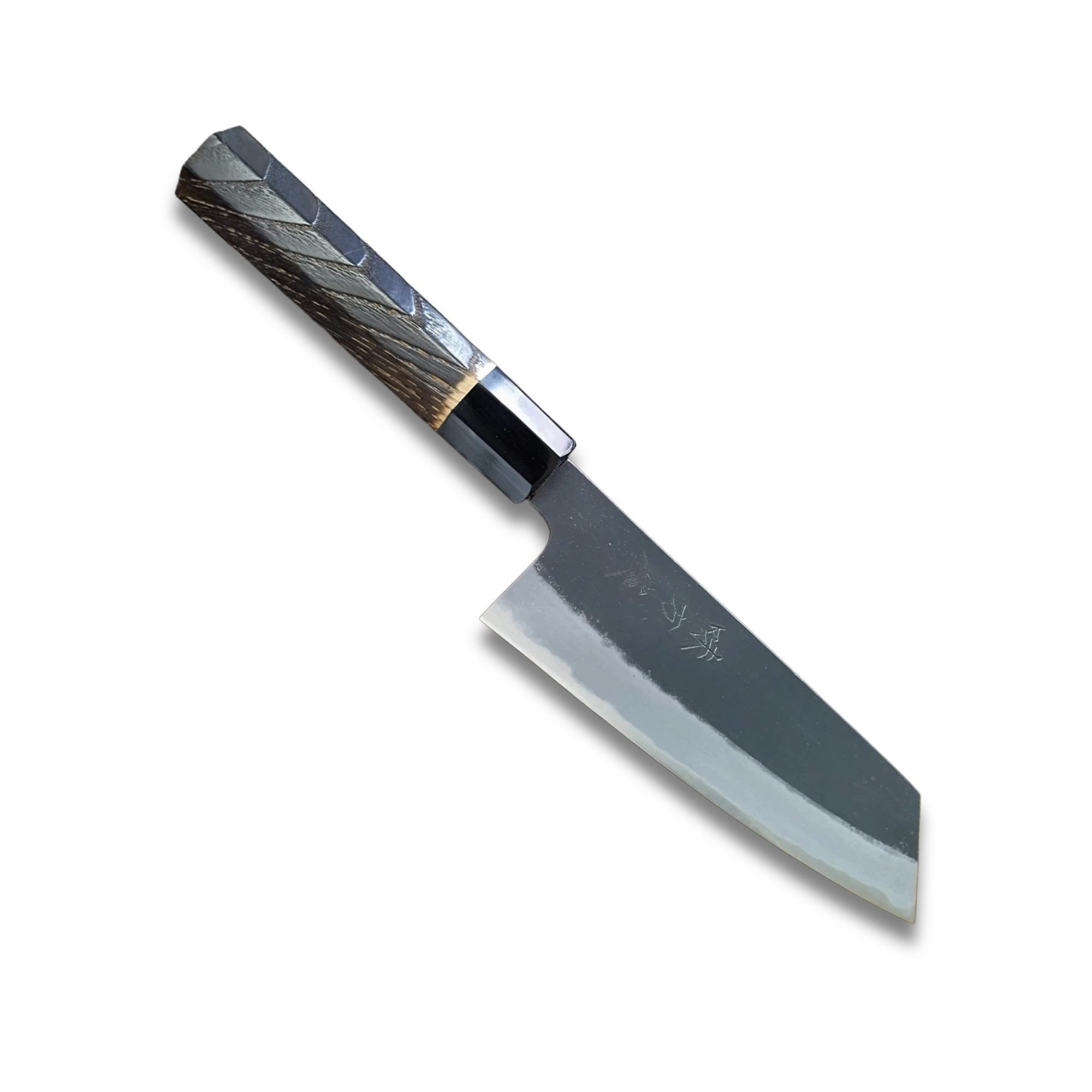 Hinoura Ajikataya Bunka Knife 180mm – Kurouchi Finish, White #2 Steel