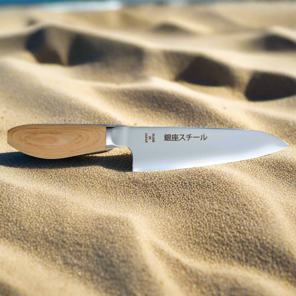 MATSUE 165 - Couteau Santoku MV Inox 165mm/Manche Bois Naturel
