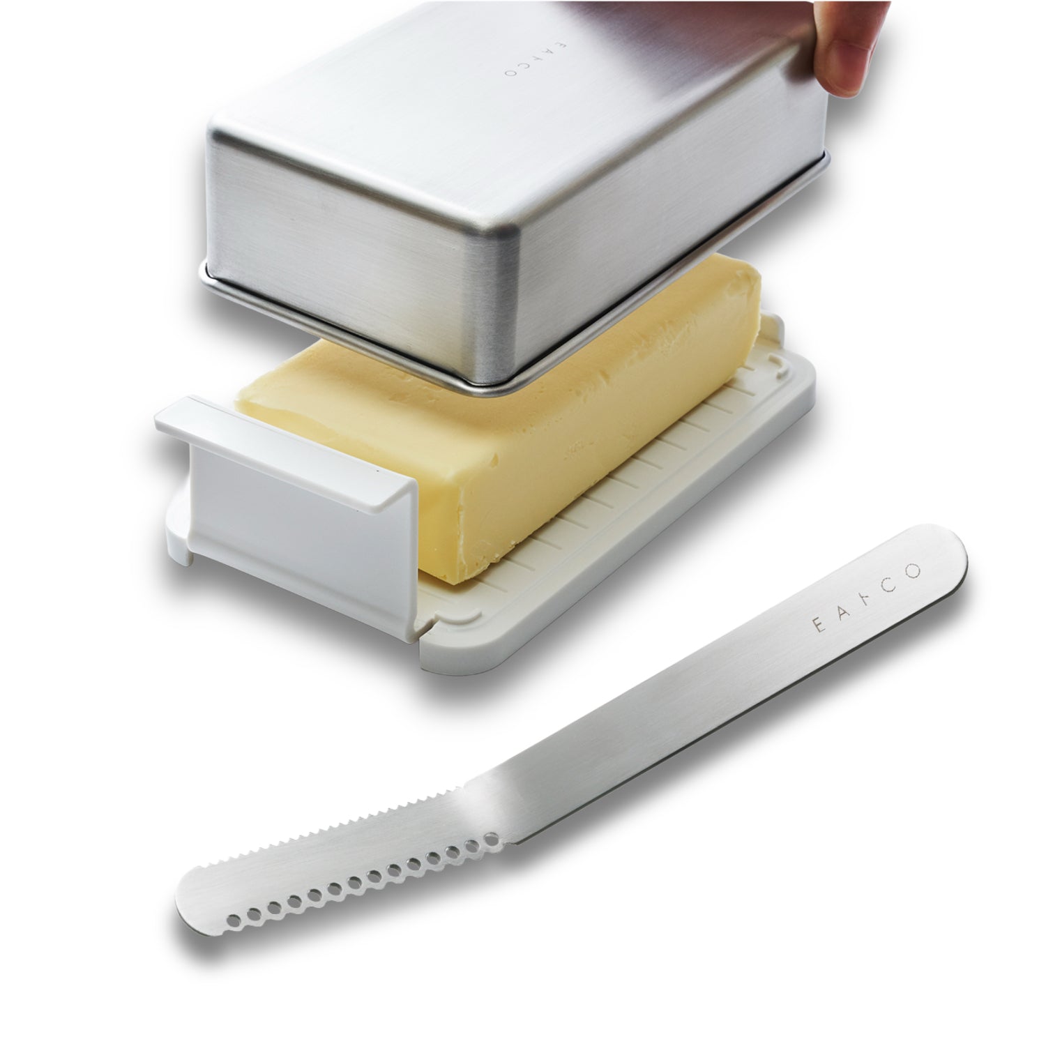 Eatoco Butter Set: Stainless Butter Case + Nulu Butter Knife