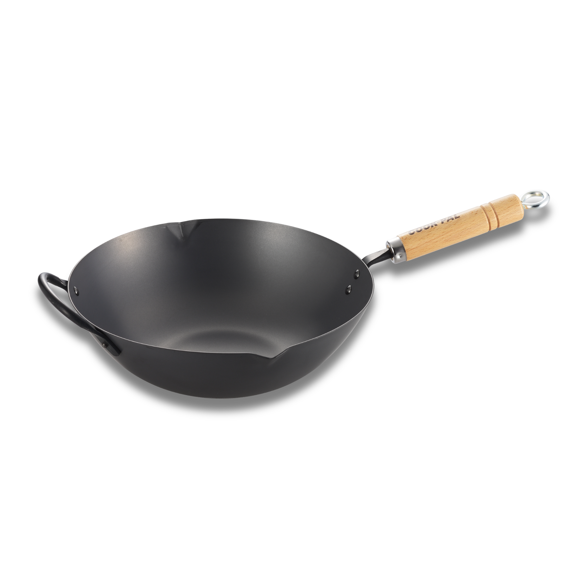 YOSHIKAWA Cook-Pal Ren Nitrided Carbon Steel Beijing Wok 30CM – JAPAN
