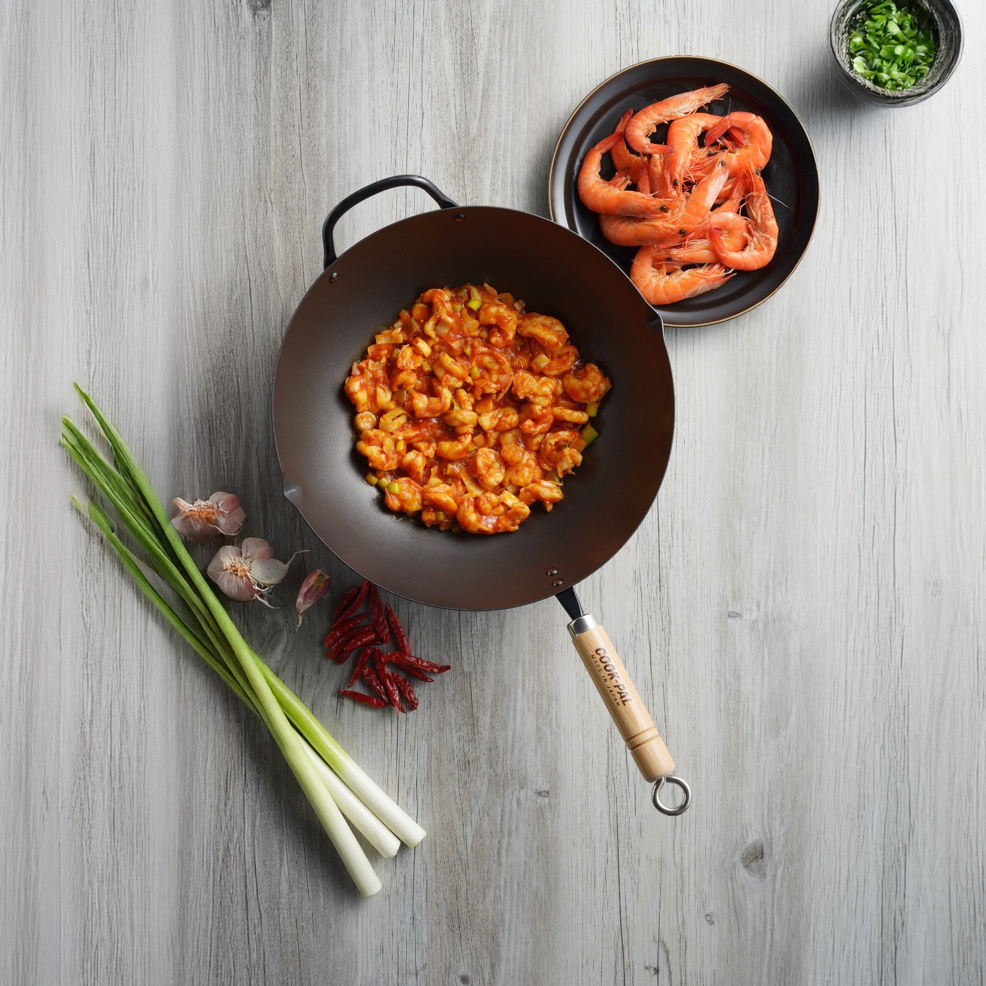 Yoshikawa Carbon Steel Wok 36cm - Made in Japan