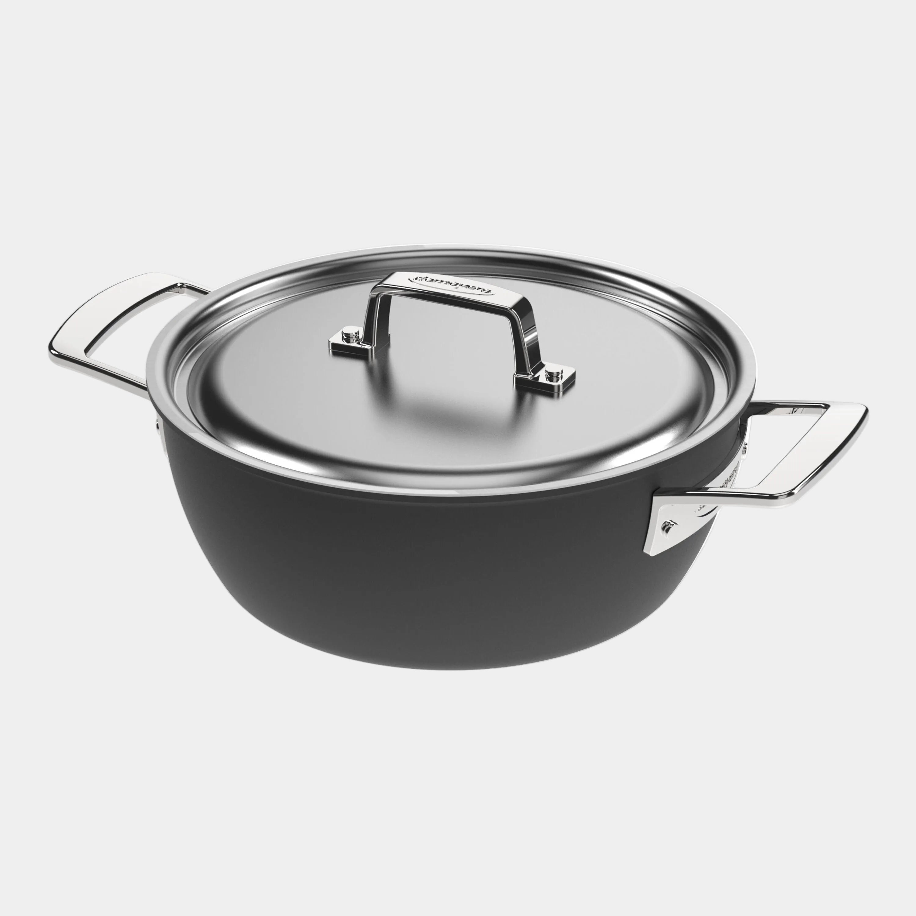 DEMEYERE Black 5 3.25 L 18/10 Stainless Steel Round Saucier And Sauteuse, Silver-Black