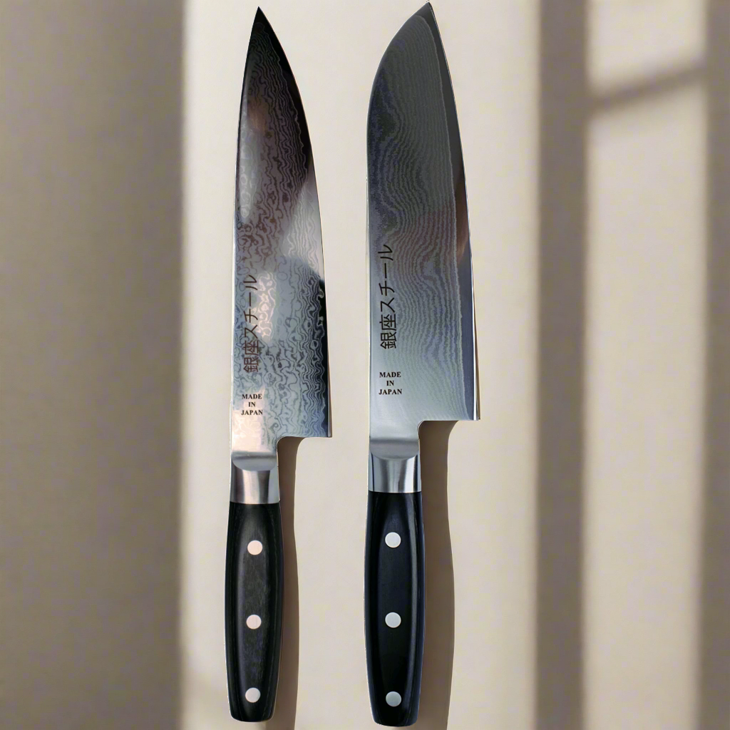 HAYAMI ESSENTIAL | Set of two Damascus Steel Knife VG10 Damascus Steel Blade | Made in Japan