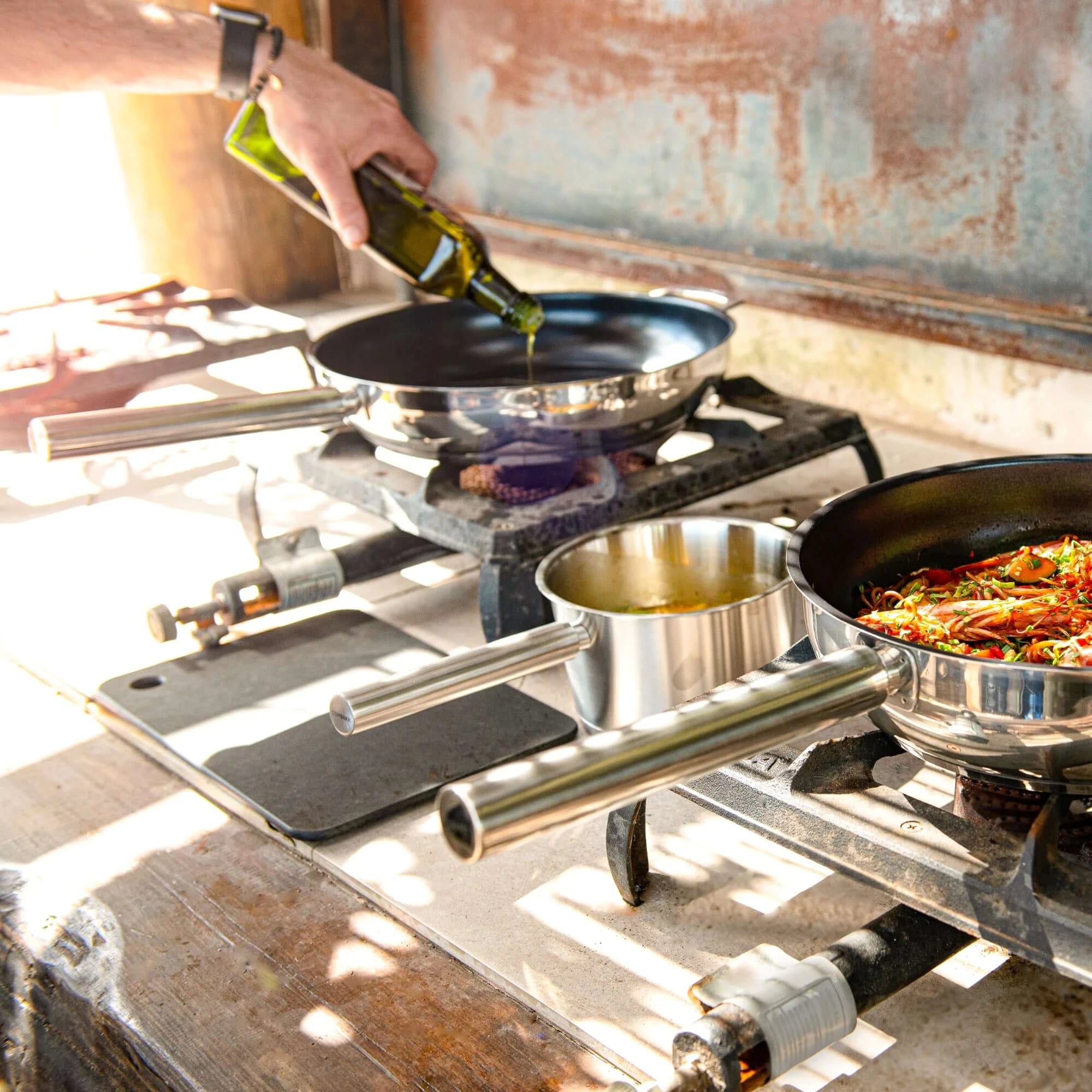 Combekk | Ceramic Stainless Steel FRY Pan Set of Four
