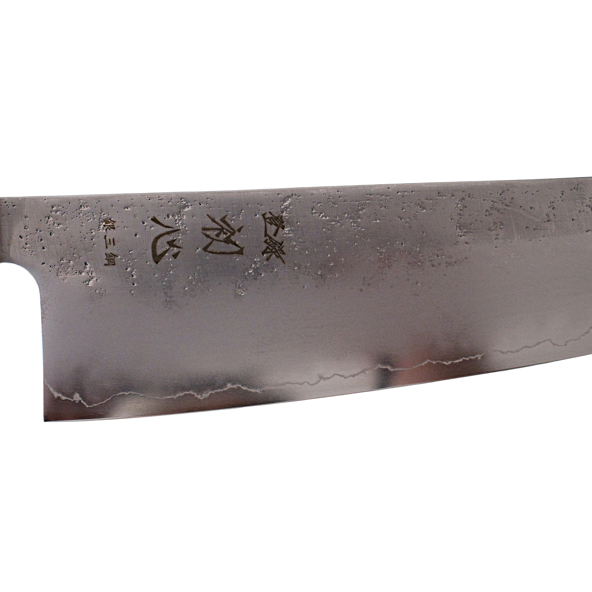Ginrei Silver 3 Nashiji Gyuto Knife 210mm - Olive Wood Handle