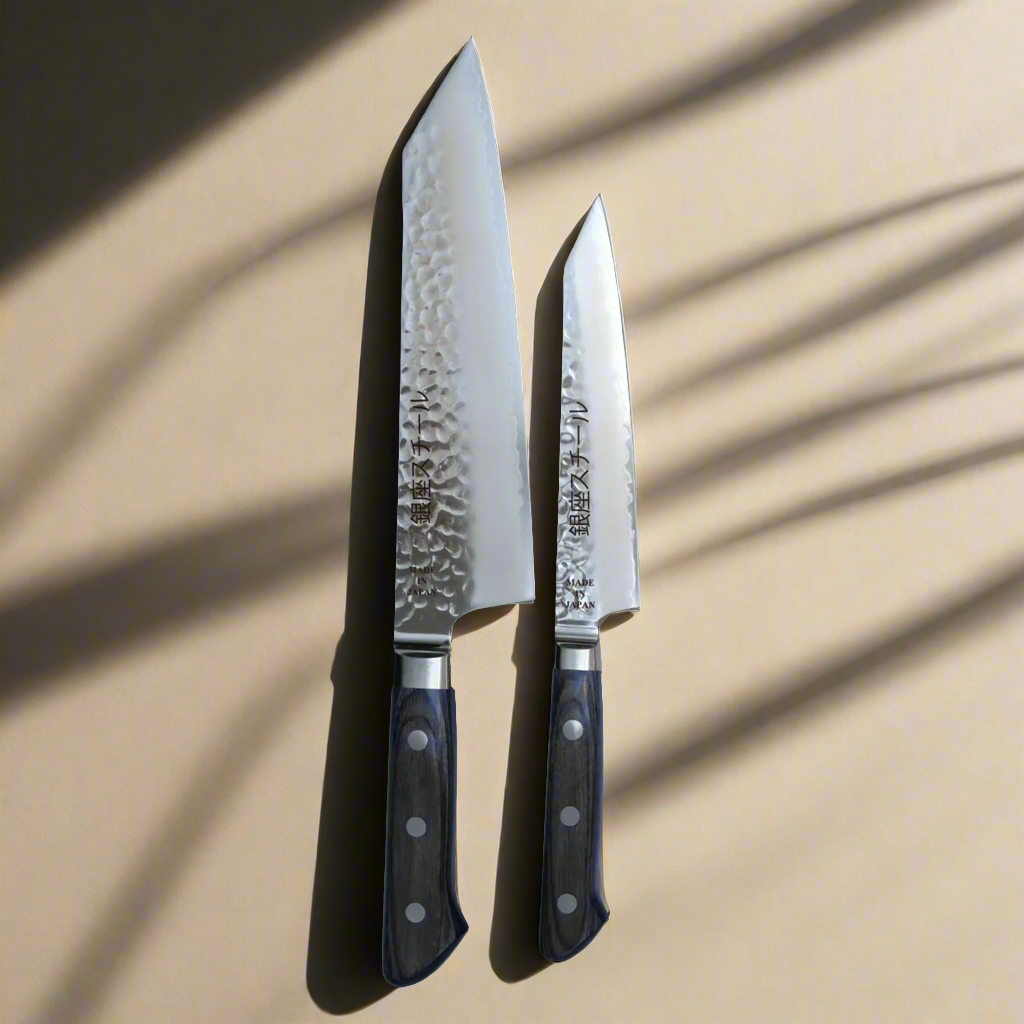 Ginza Steel Kiritsuke Knife Set | AUS10 Chef & Petty Knife lifestyle natural lightning ginza steel japan