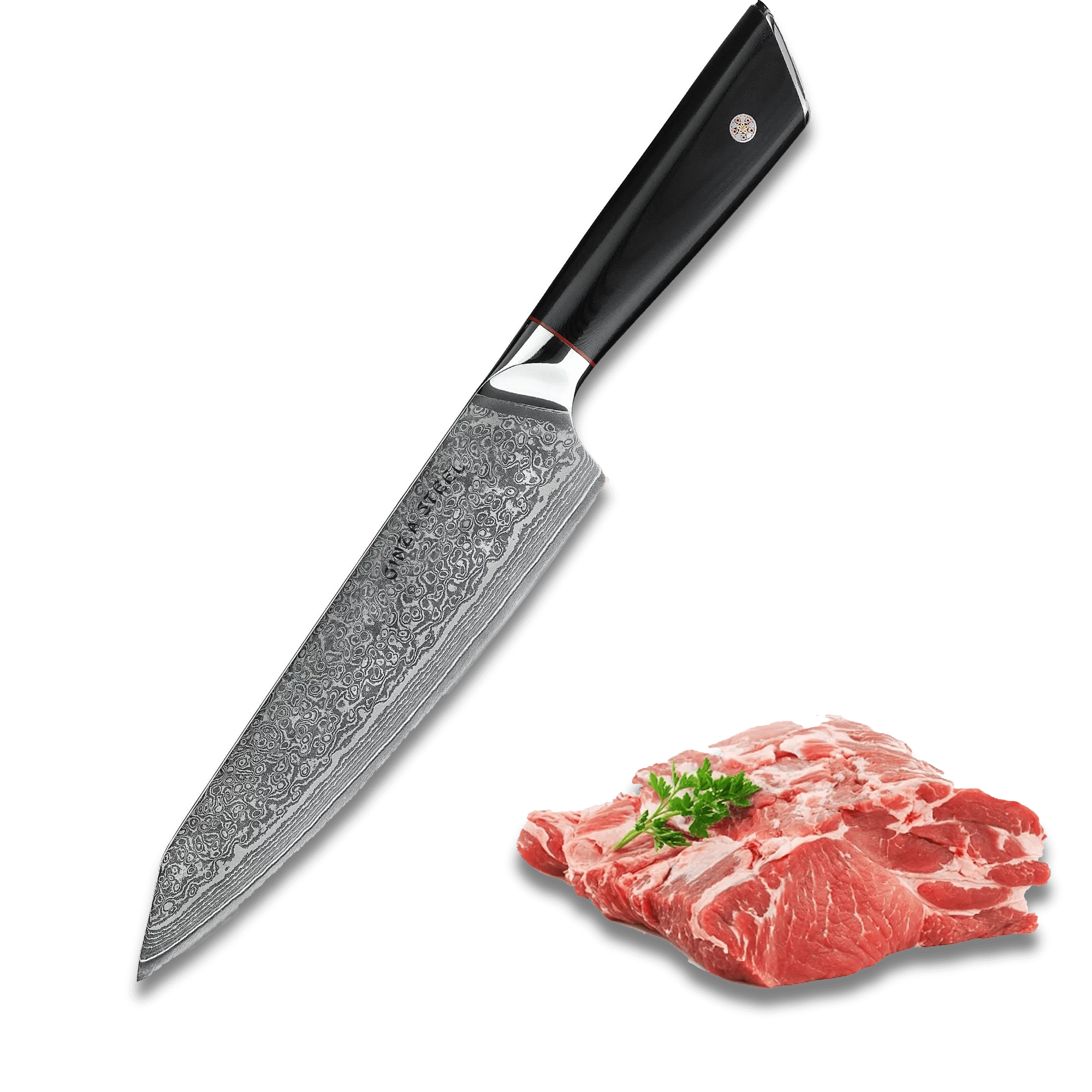 HAGAKURE 21 | Chef Knife Knife 8" - 67 Layer AUS 10 Damascus Steel