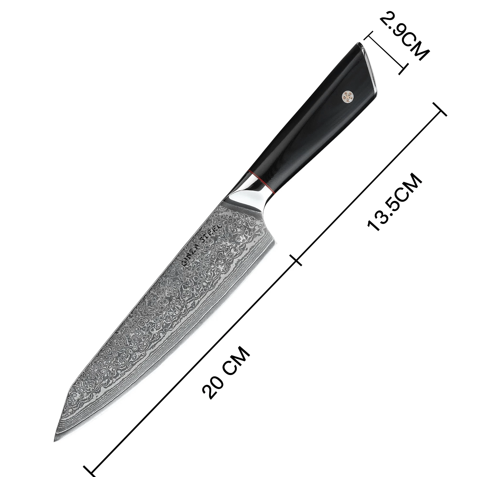 HAGAKURE 21 | Chef Knife Knife 8" - 67 Layer AUS 10 Damascus Steel