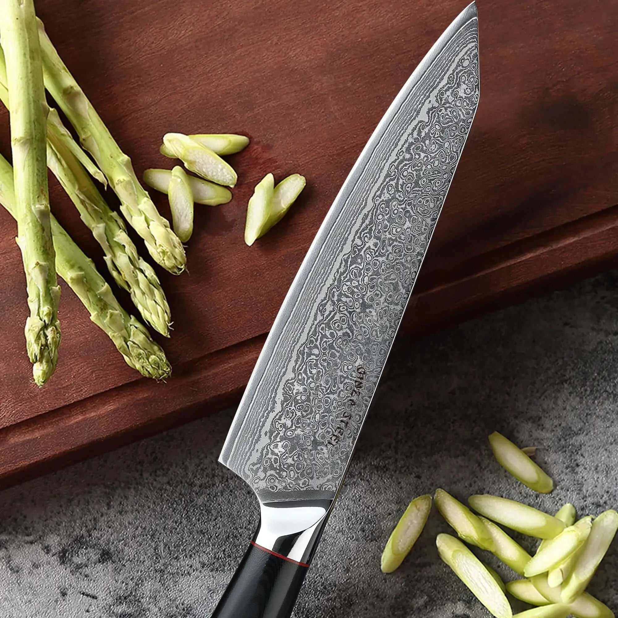 HAGAKURE 21 | Chef Knife Knife 8" - 67 Layer AUS 10 Damascus Steel