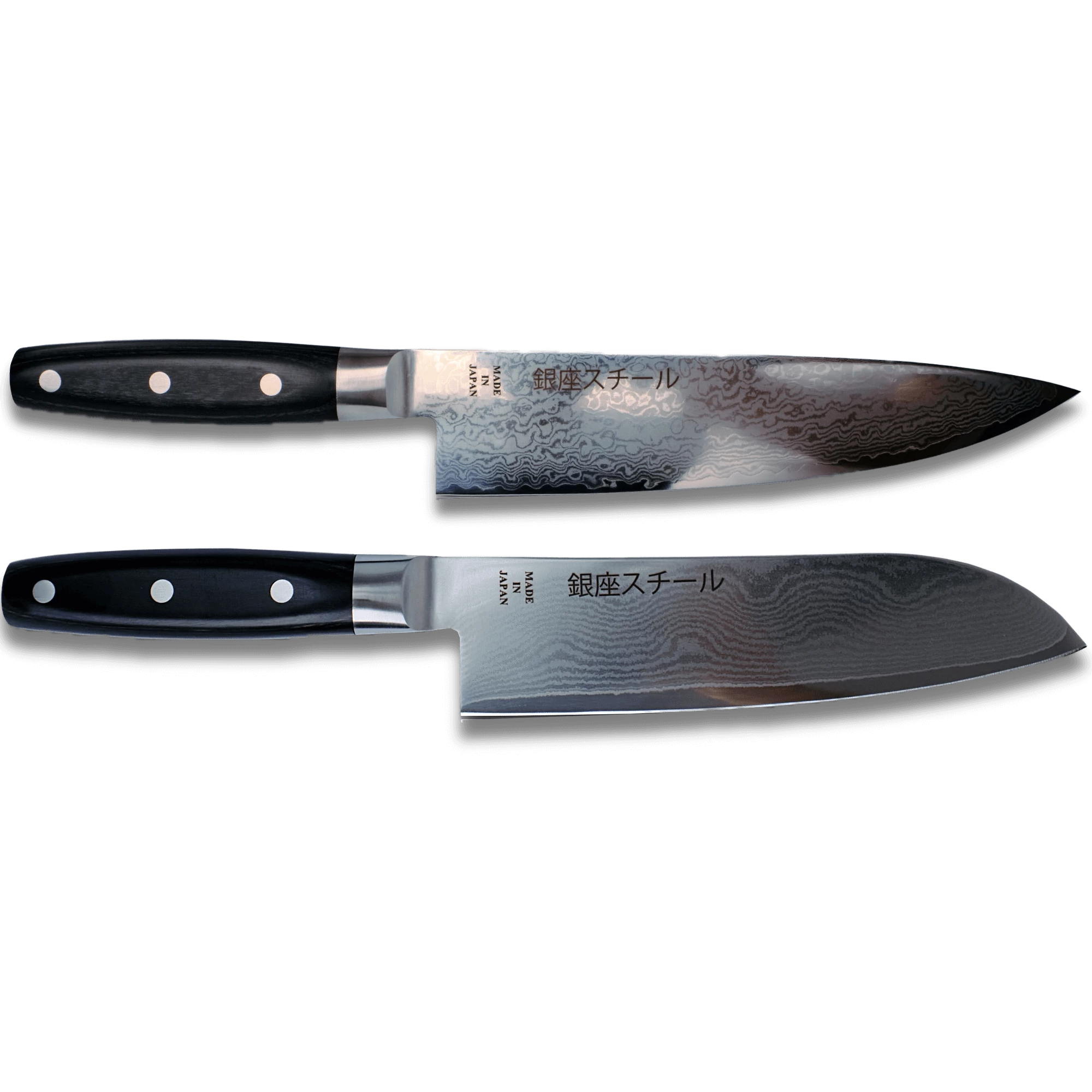 HAYAMI ESSENTIAL | Set of two Damascus Steel Knife VG10 Damascus Steel Blade | Made in Japan