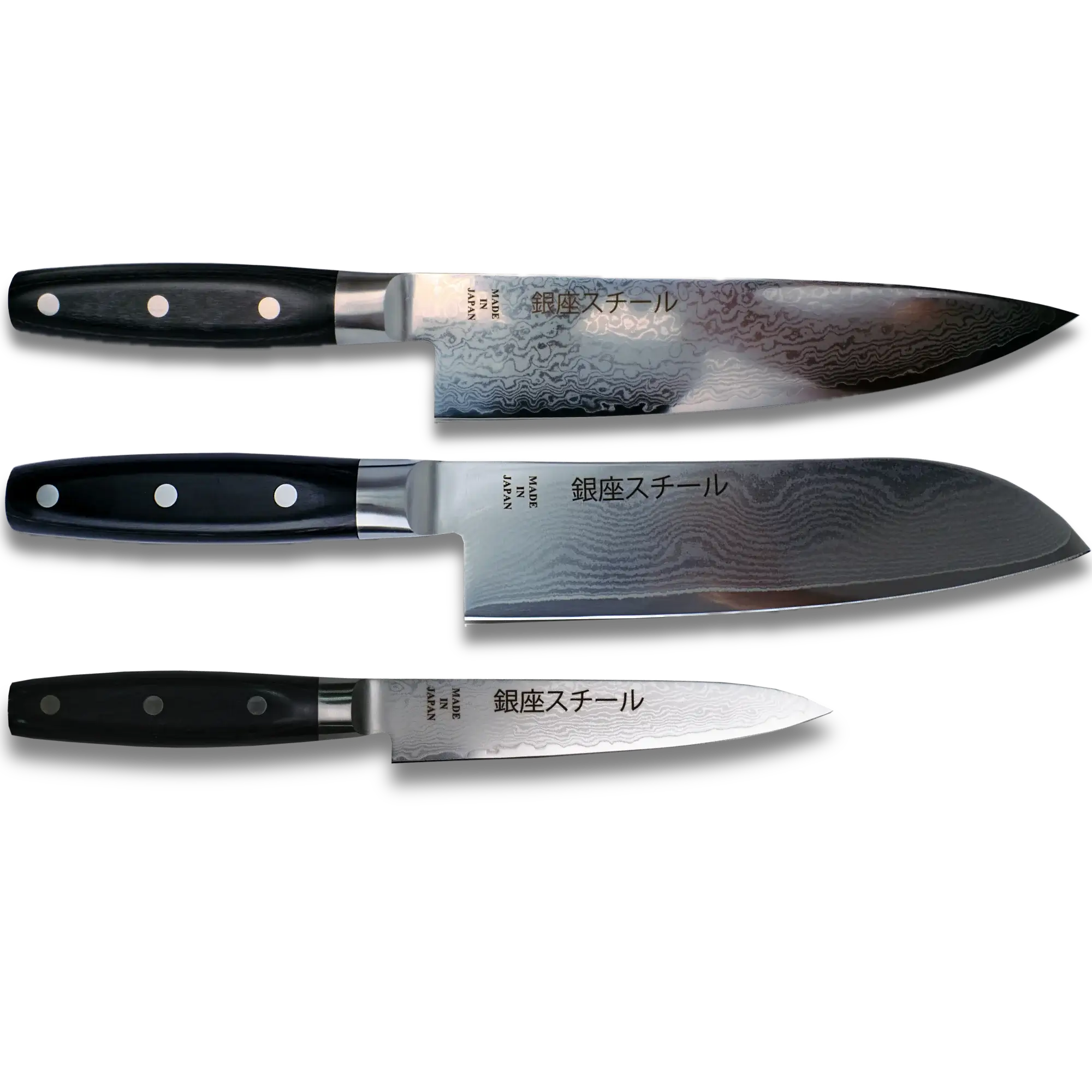 Ginza Steel Hayami Premium Knife Set with Magnetic Block - Made in Japan