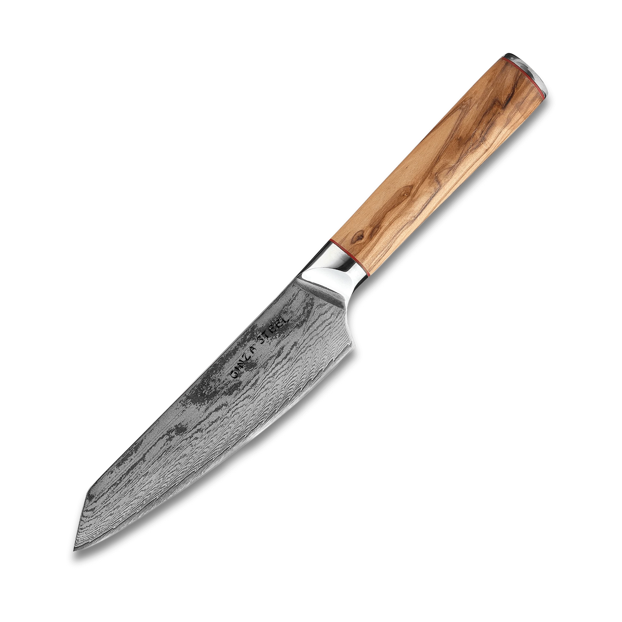 MIA 17 | Chef Knife 6.5 " Damascus AUS10 Steel 67 Layer/Italian Olive Wood Handle