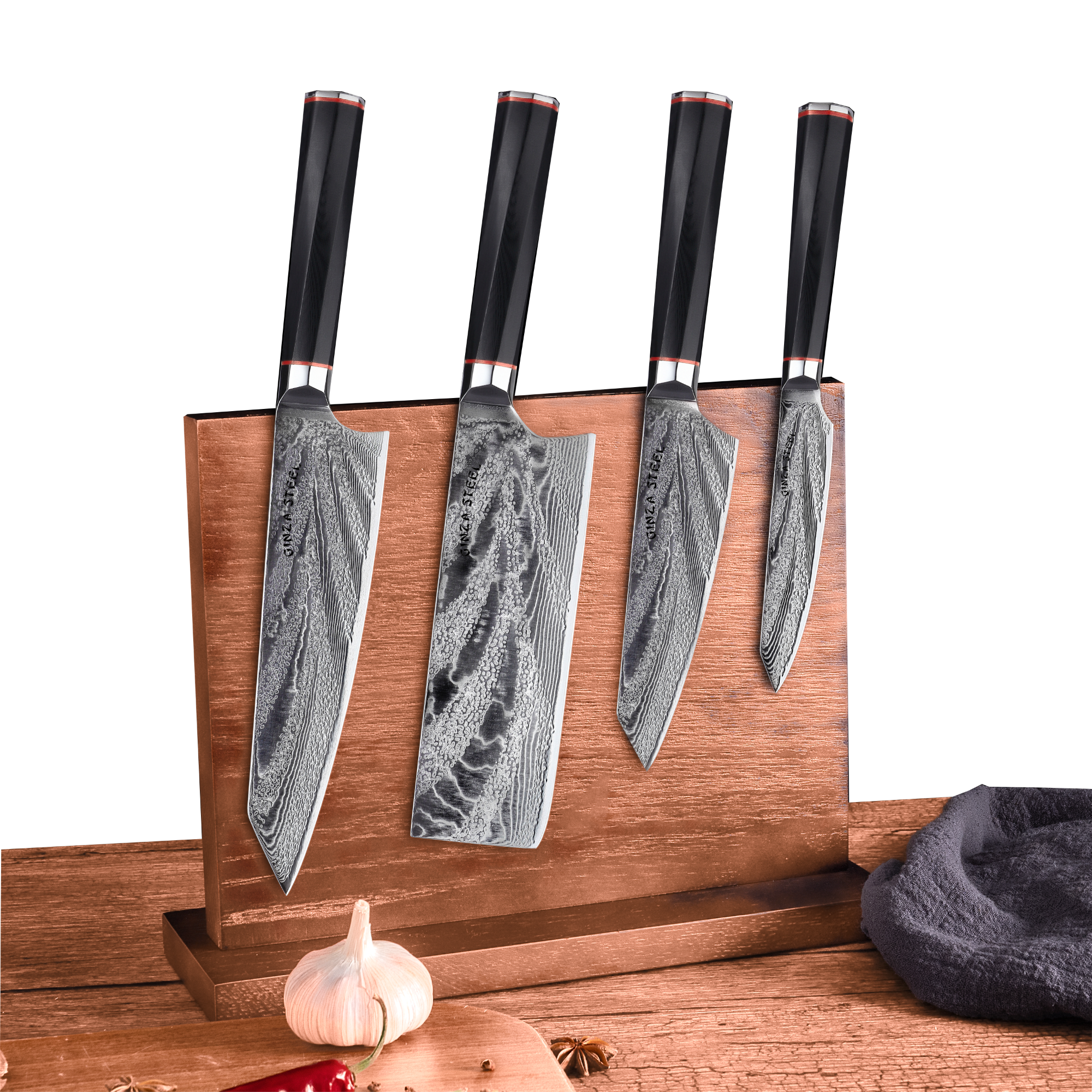 KATANA FIVE | Essential 5 pcs Knife Set with Wood Block