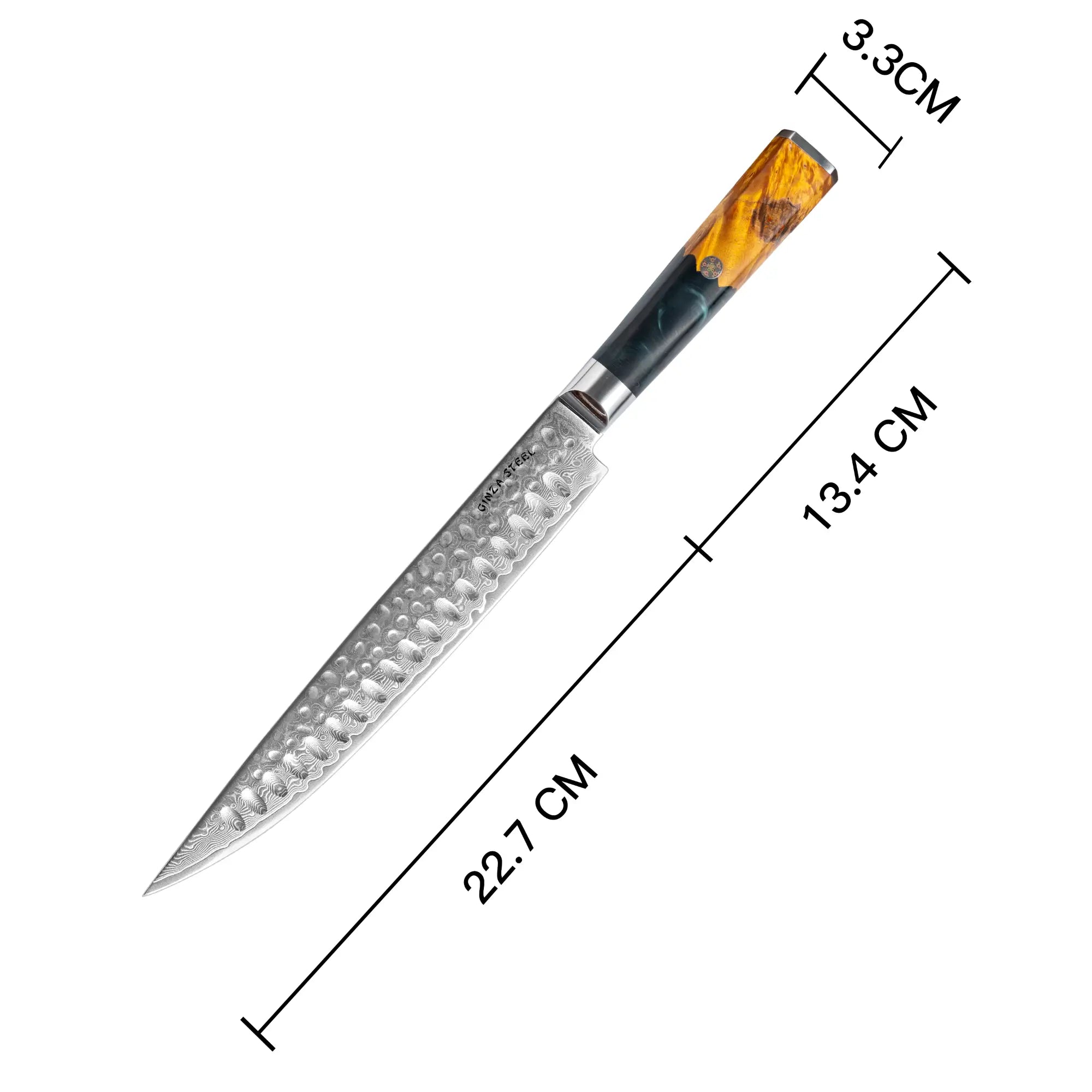 Kaze Katana – 9-Inch Carving Knife, Damascus VG10 Steel, 67 Layers