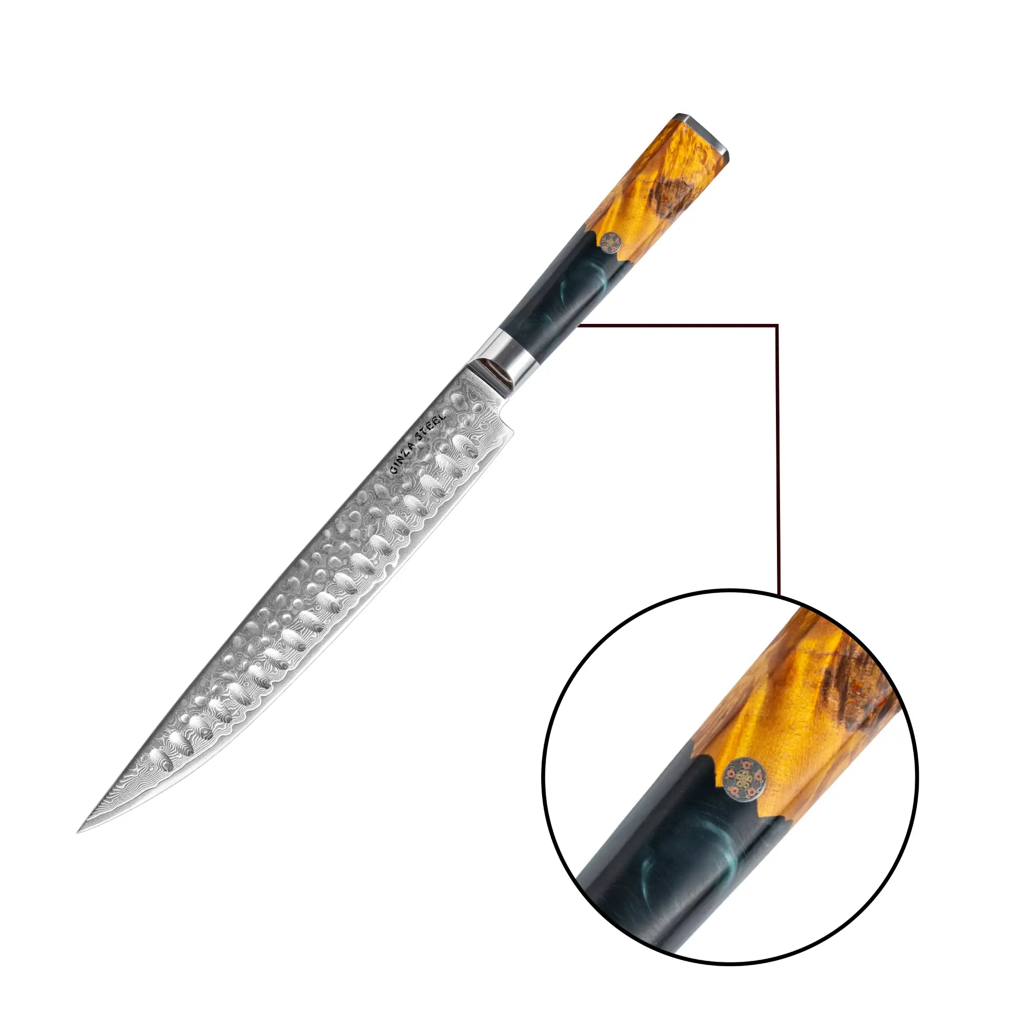 Kaze Katana – 9-Inch Carving Knife, Damascus VG10 Steel, 67 Layers