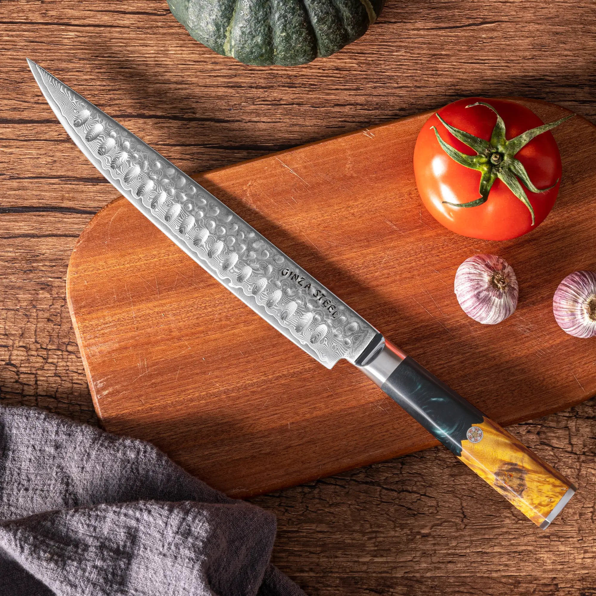 Kaze Katana – 9-Inch Carving Knife, Damascus VG10 Steel, 67 Layers