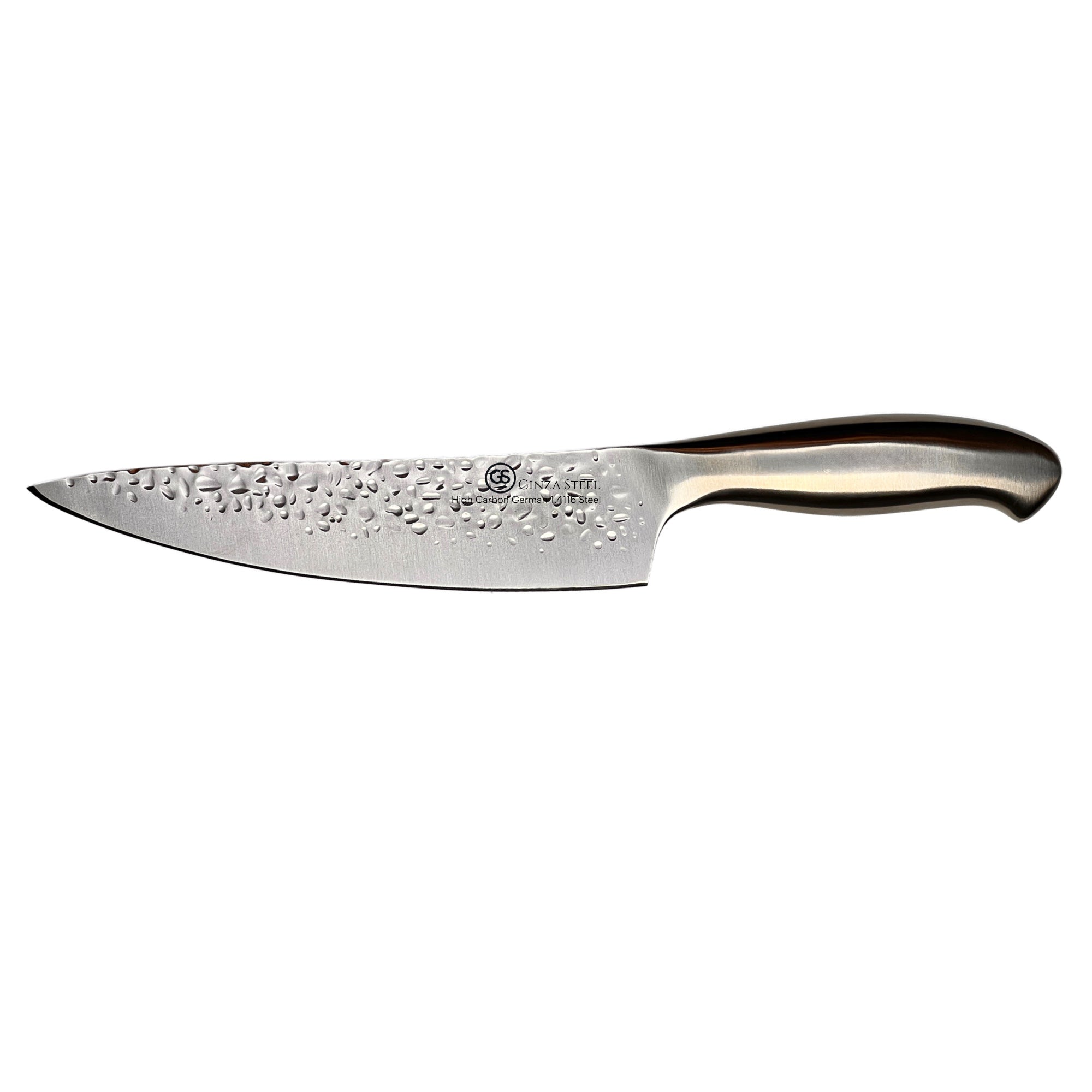 German 1.4116 steel chef knife from Küchen Series EISENKRAFT with a 210mm blade, known for sharpness and durability.