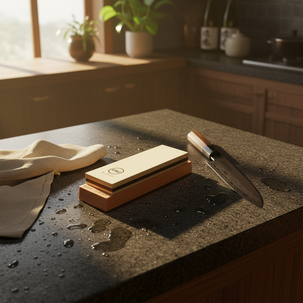 Kings Brand sharpening stone on a white background